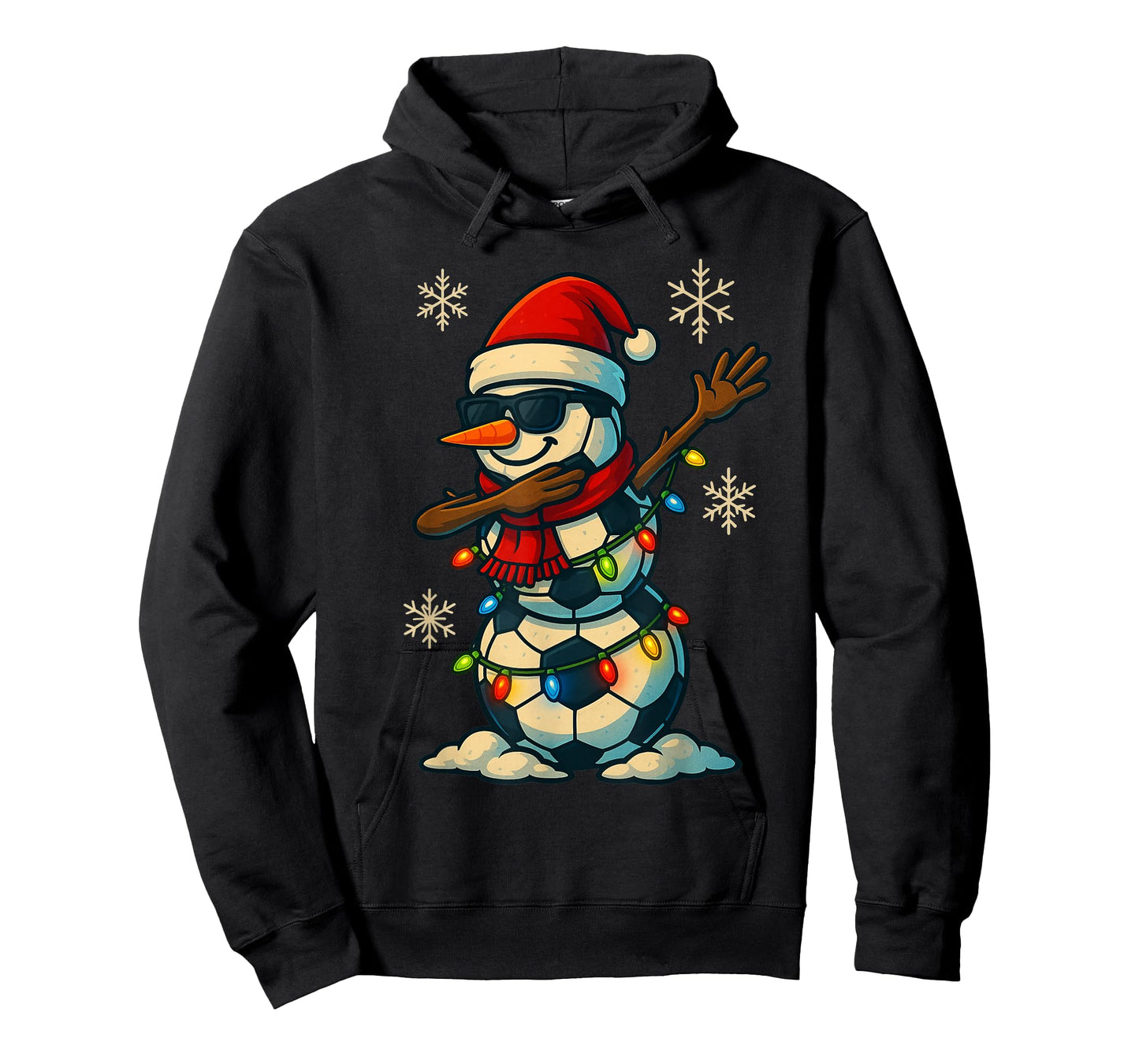 Soccer Balls Snowman Dabbing Funny Christmas Cute Boys Kids T-Shirt