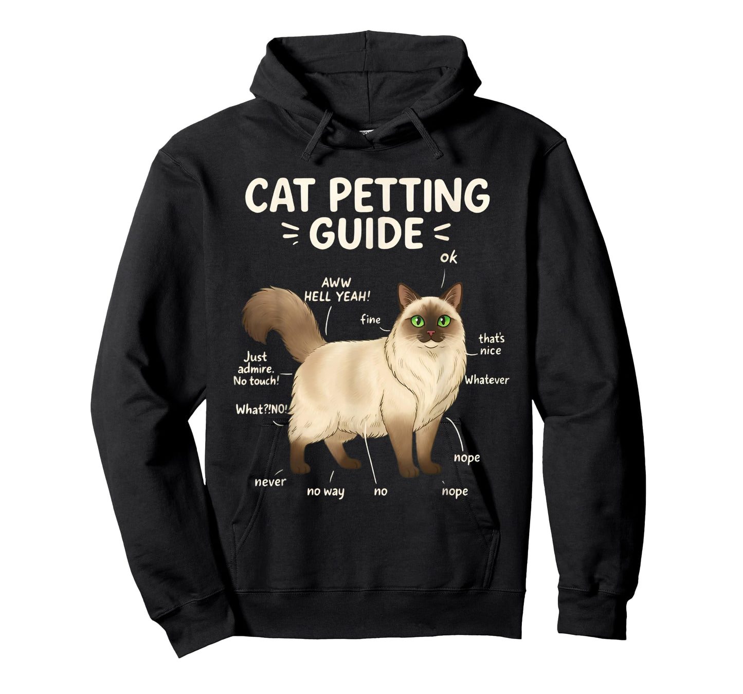 Ragdoll Cat Petting Guide Funny Cat Lover T-Shirt