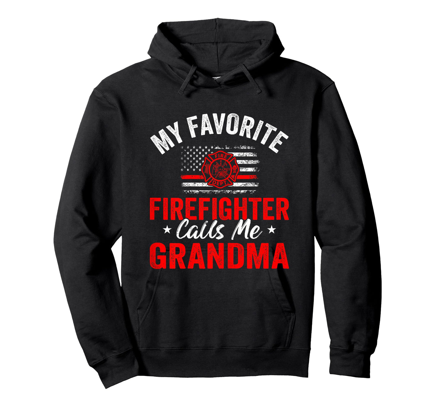 My Favorite Firefighter Calls Me Grandma American Flag T-Shirt