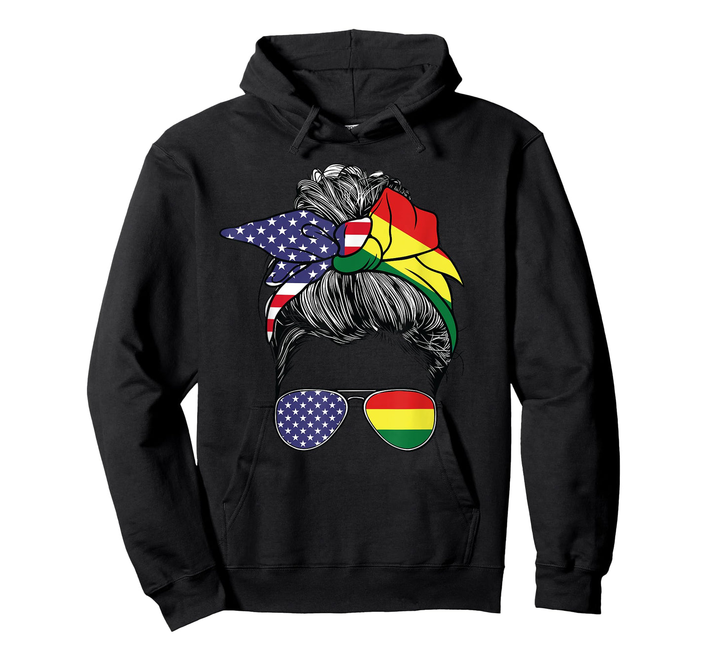 Bolivian Women Girl USA Heritage American Bolivia Flag T-Shirt