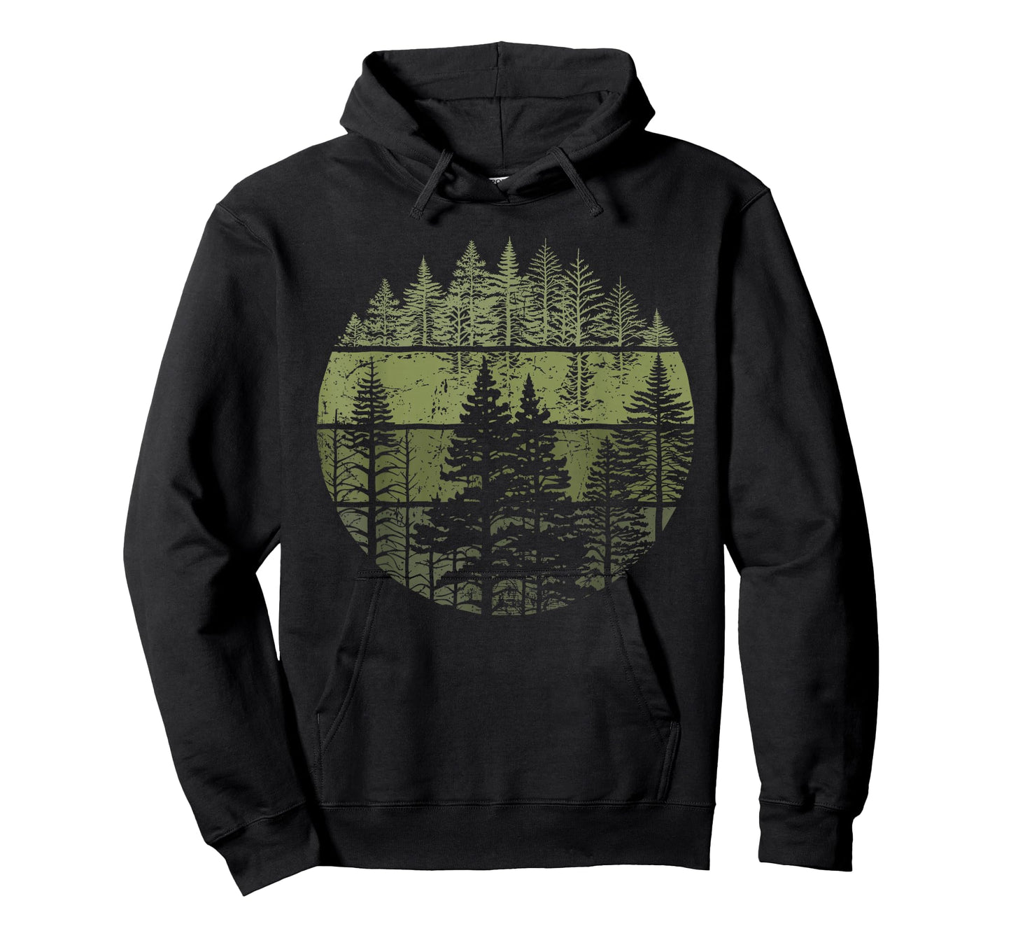 Retro Forest Trees Nature Outdoors Women Men Vintage Graphic T-Shirt