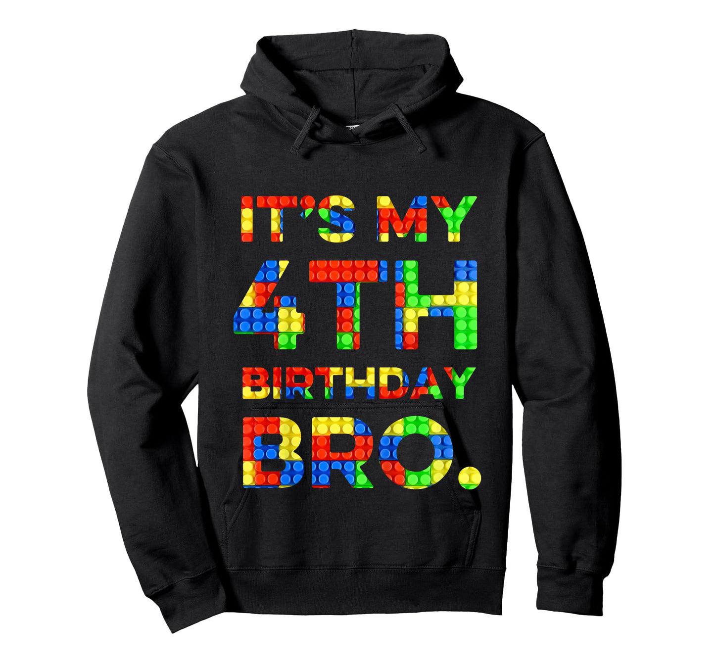Kids Cute 4th Birthday Shirt 4 Years Old Block Building Boys T-Shirt