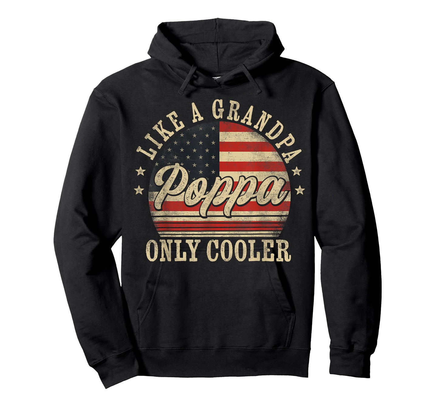 Poppa Like a Grandpa Only Cooler Poppa Father's Day T-Shirt