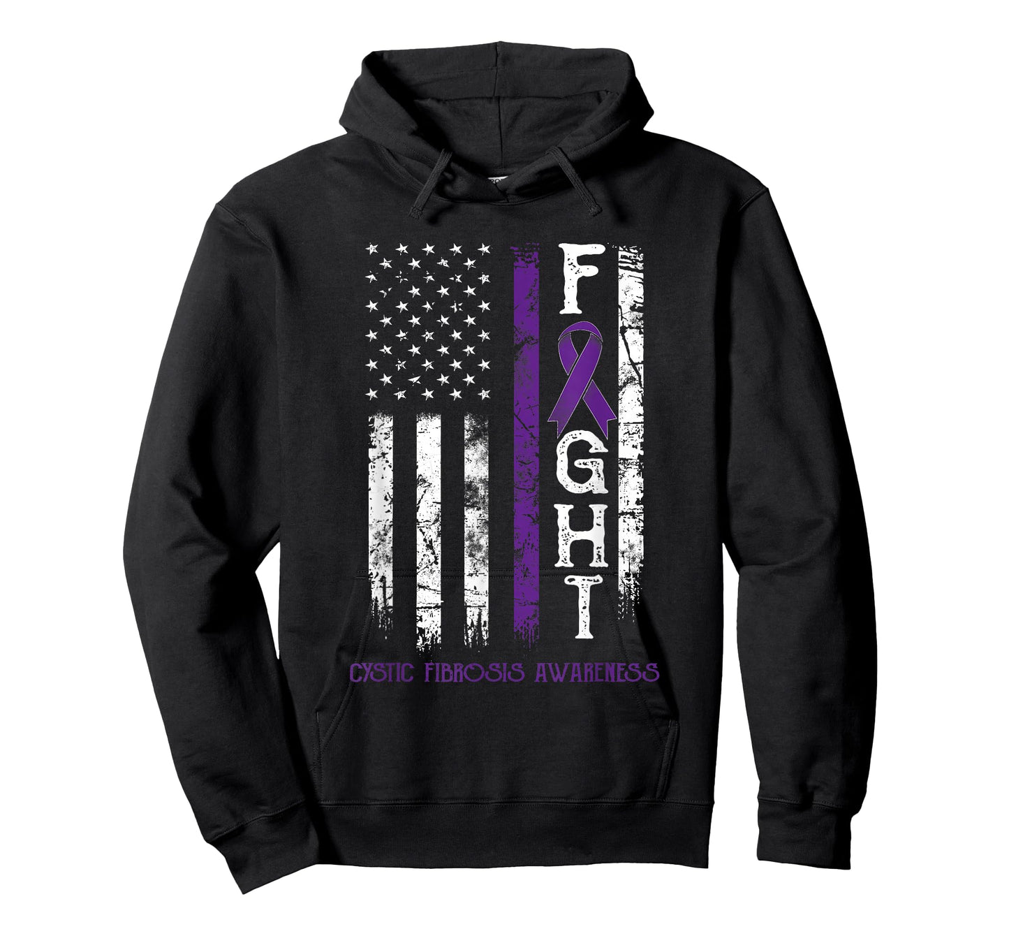 Cystic Fibrosis Warrior US Flag T-Shirt