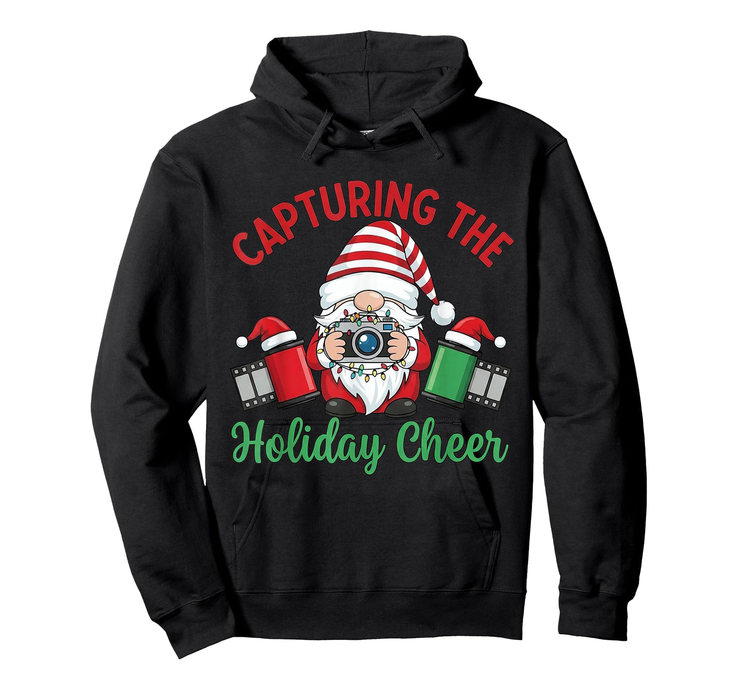 Capturing The Holiday Cheer Christmas Gnome Photographer T-Shirt