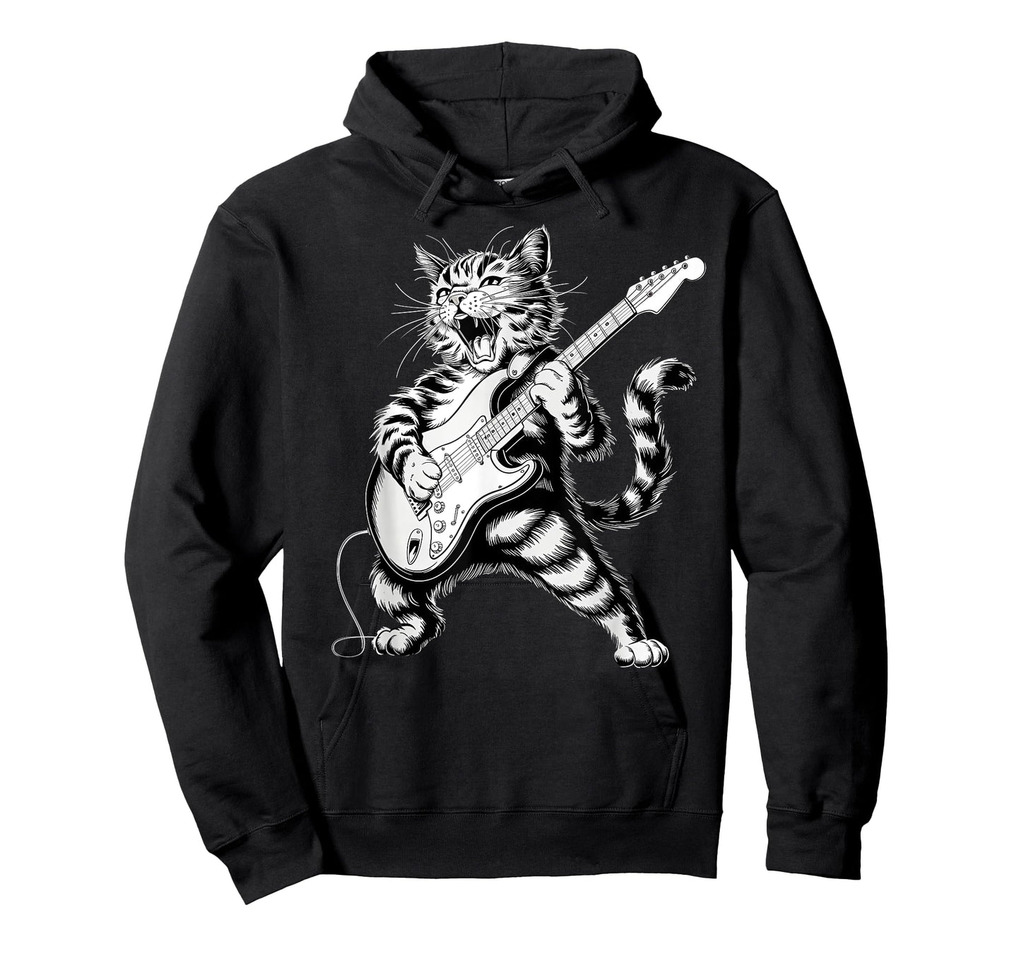 Cat Playing Guitar Guitarist Rock & Roll Music Life Funny T-Shirt