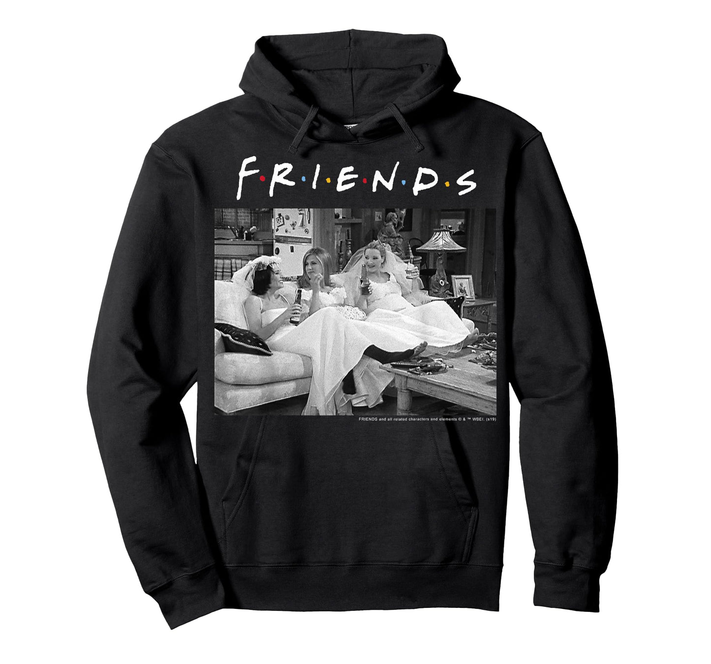 Friends Wedding Gowns Black & White Portrait T-Shirt