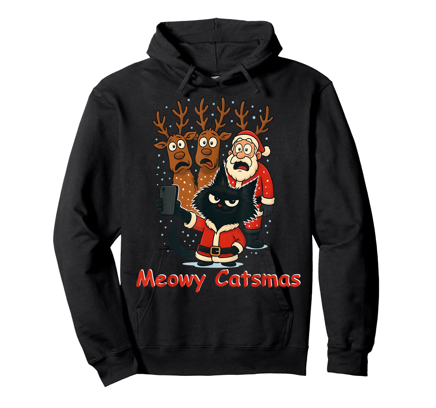 Meowy Catsmas Cats Christmas Funny Holiday Cat T-Shirt