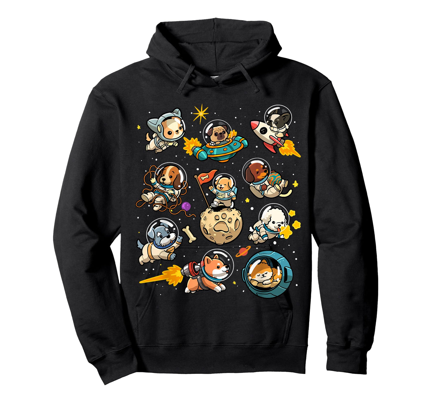 Space Dogs Cute Astronaut Dogs in Space Galaxy Animal Planet T-Shirt