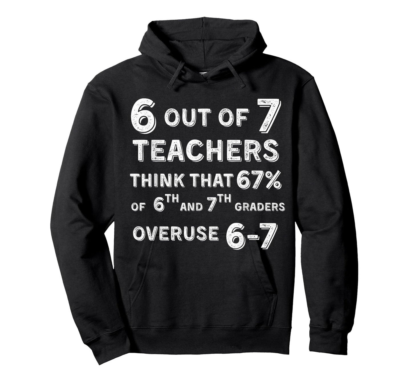 Funny 67 Teacher Middle School Teacher 6 7 Funny Overuse 67 T-Shirt