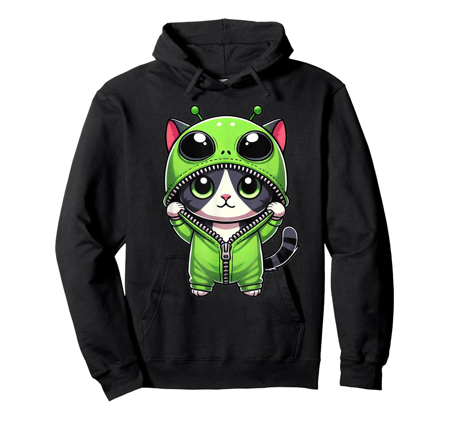Cute Cat Dressed as Alien Funny Cat Lover T-Shirt