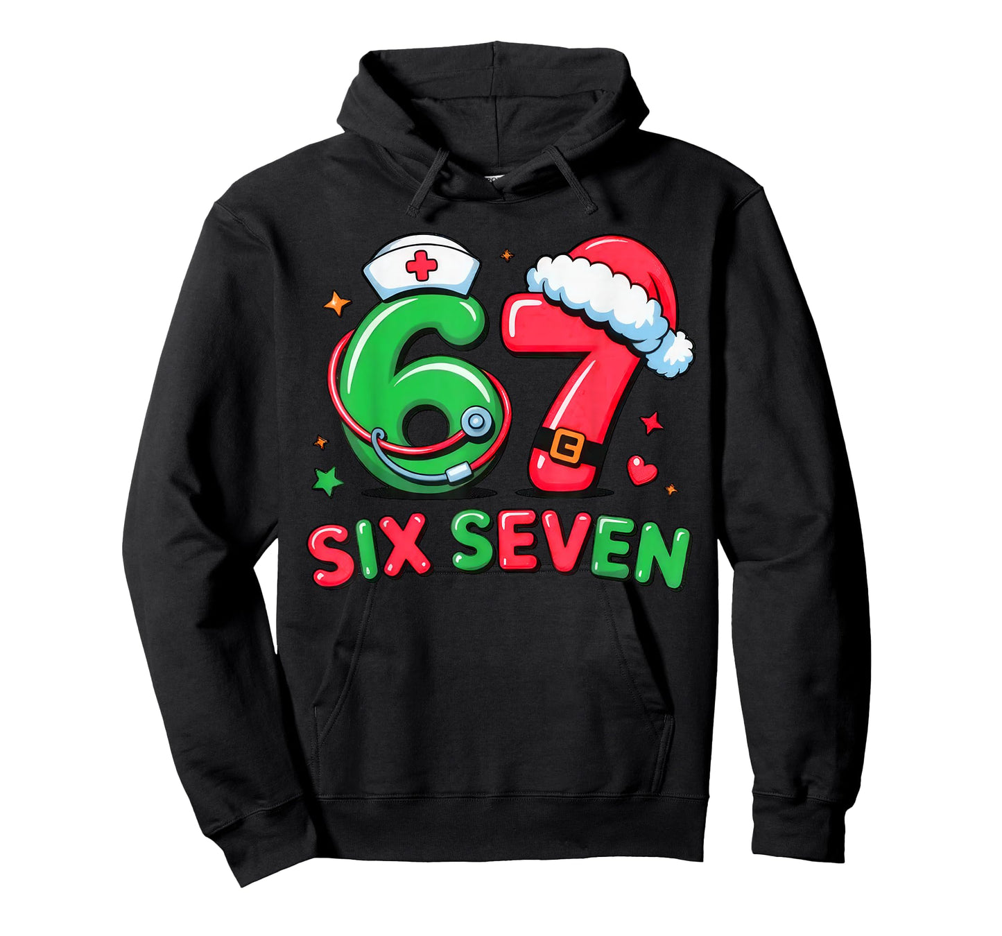 67 Meme Six Seven Women Men Nurse Christmas Matching Family T-Shirt