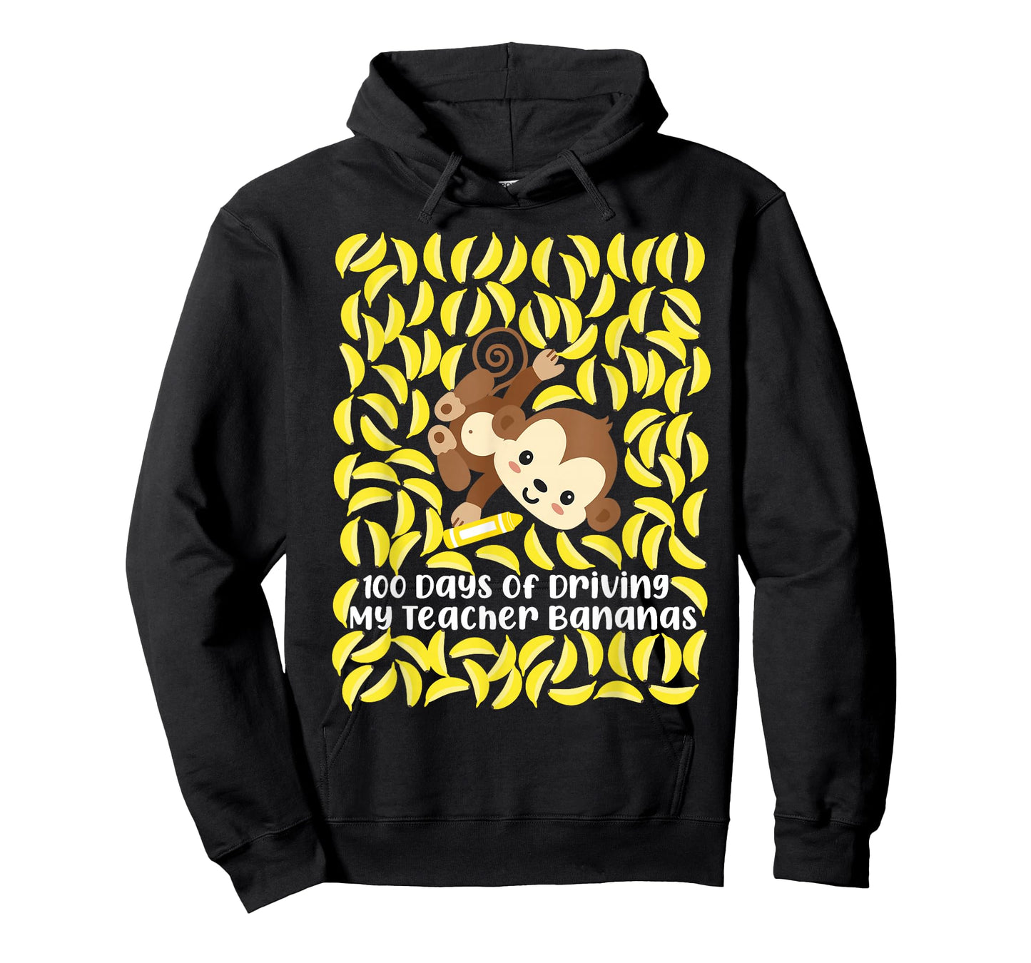 100th Day of School Teacher Monkey Pun Banana T-Shirt