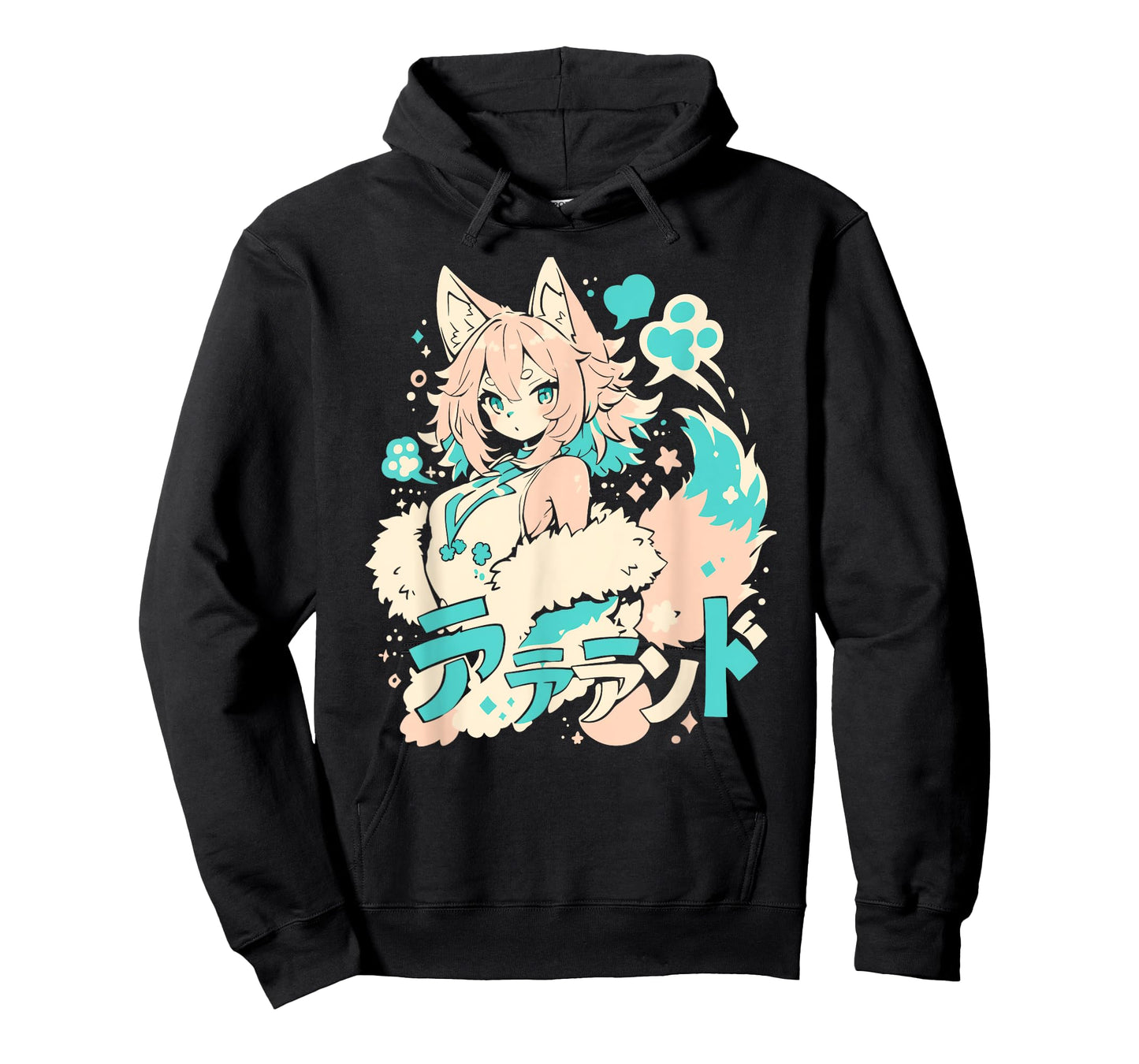 Wolf Furry Animal Girl Cute Anime manga Retro Japan T-Shirt