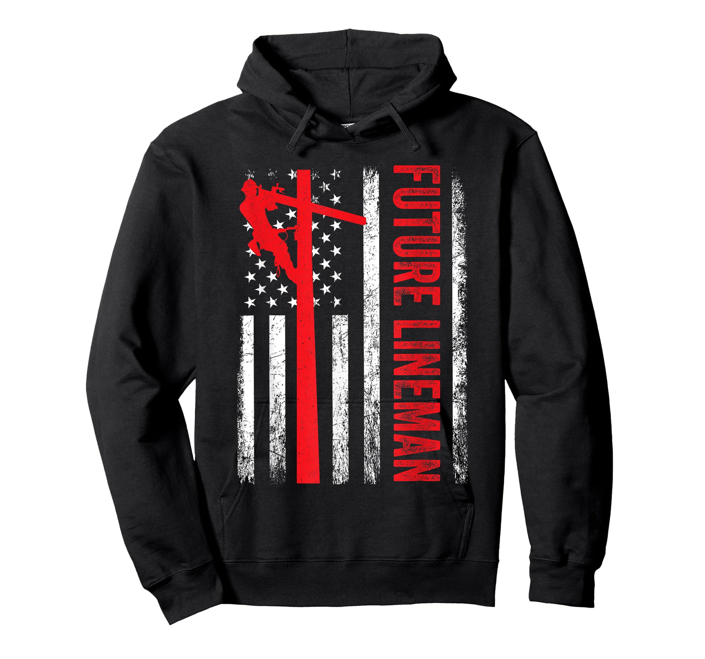 Vintage Future Lineman Electric Cable American Flag T-Shirt
