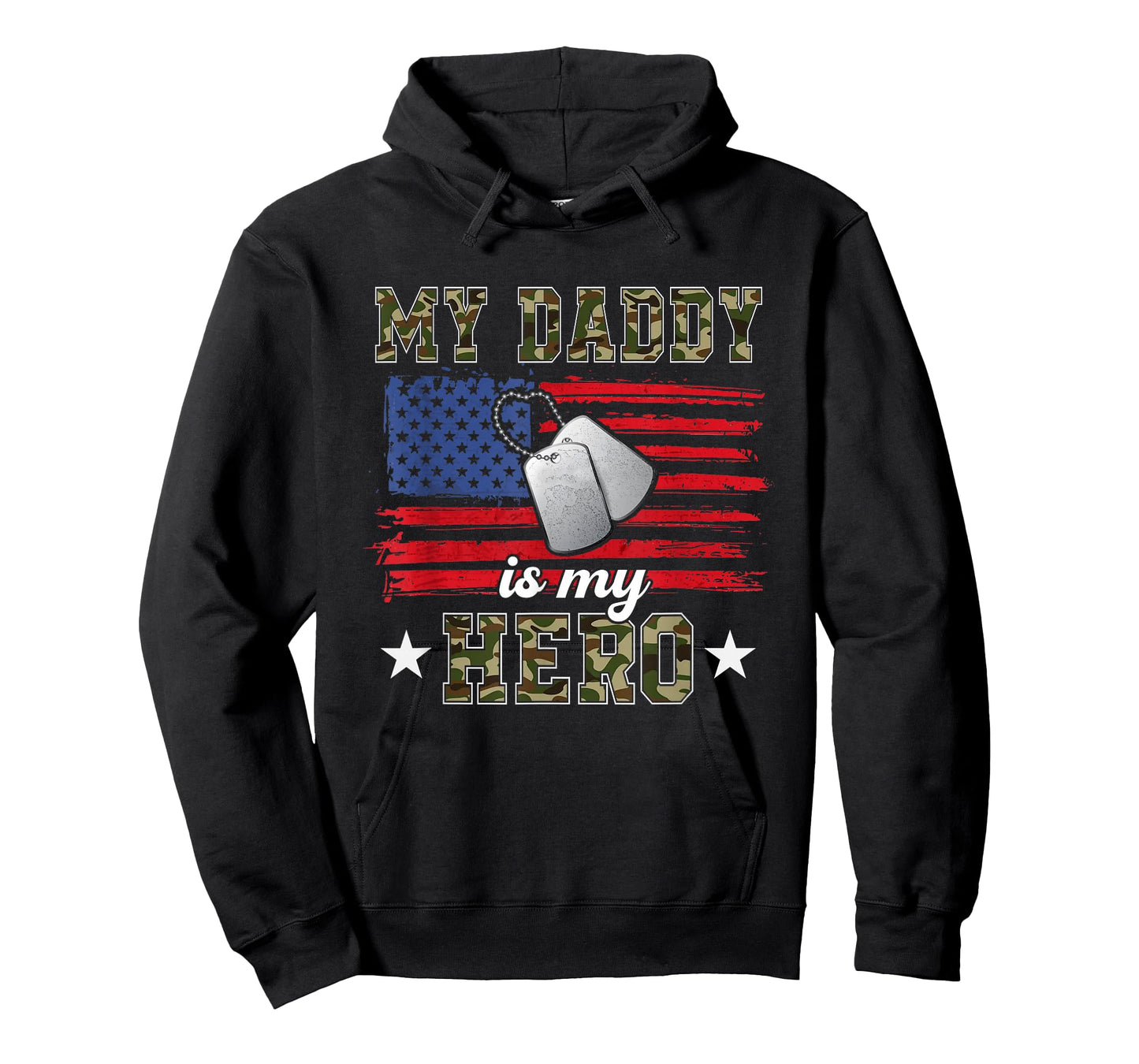 My Daddy is My Hero Military Dad American Flag Army Proud Ar T-Shirt
