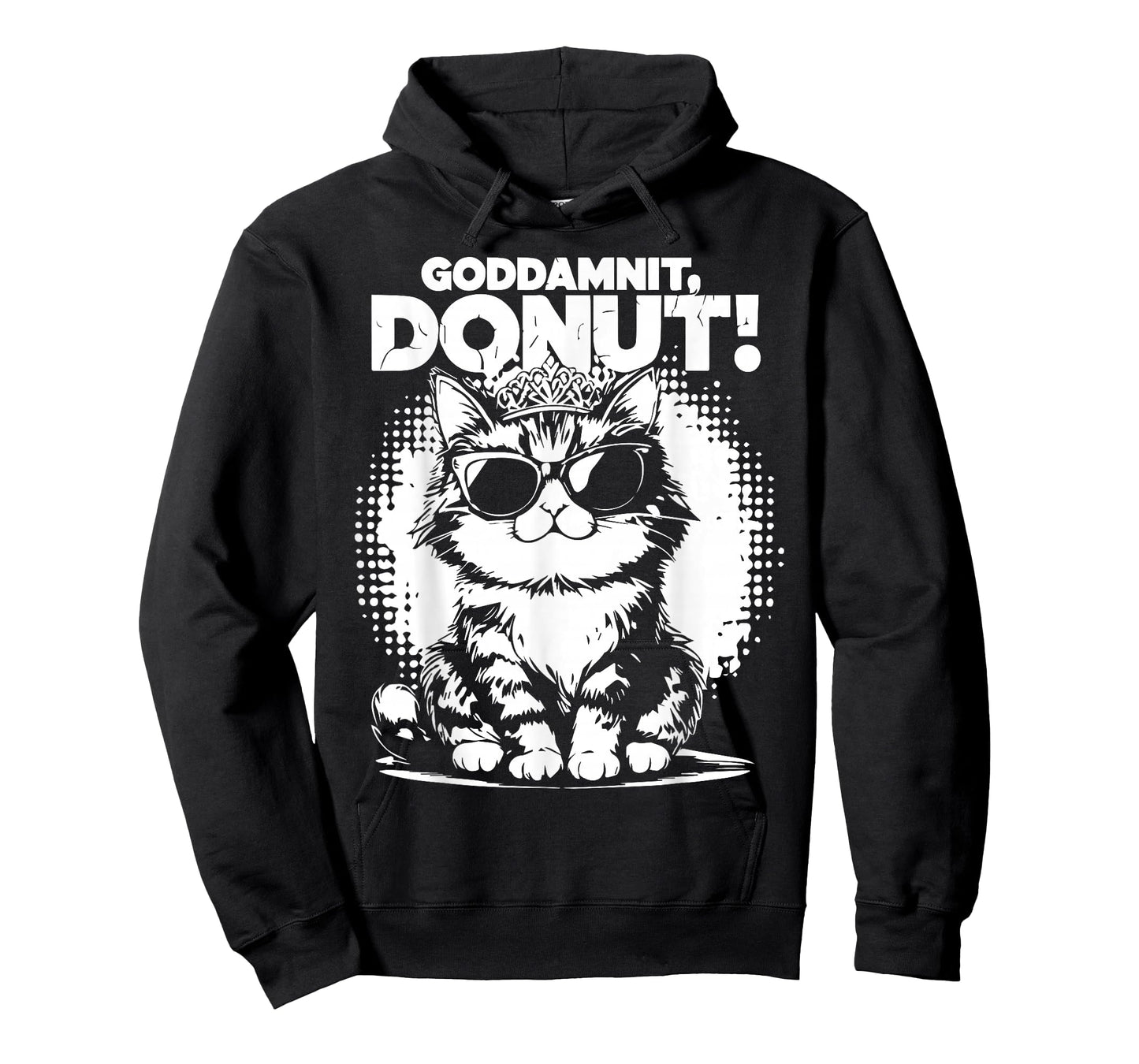 Goddammit Donut Funny Princess Cat Glasses T-Shirt