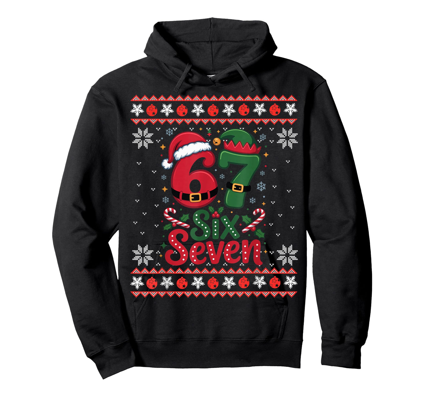 Six Seven Christmas 6 7 Ugly Christmas Sweater Boys Men Kids T-Shirt