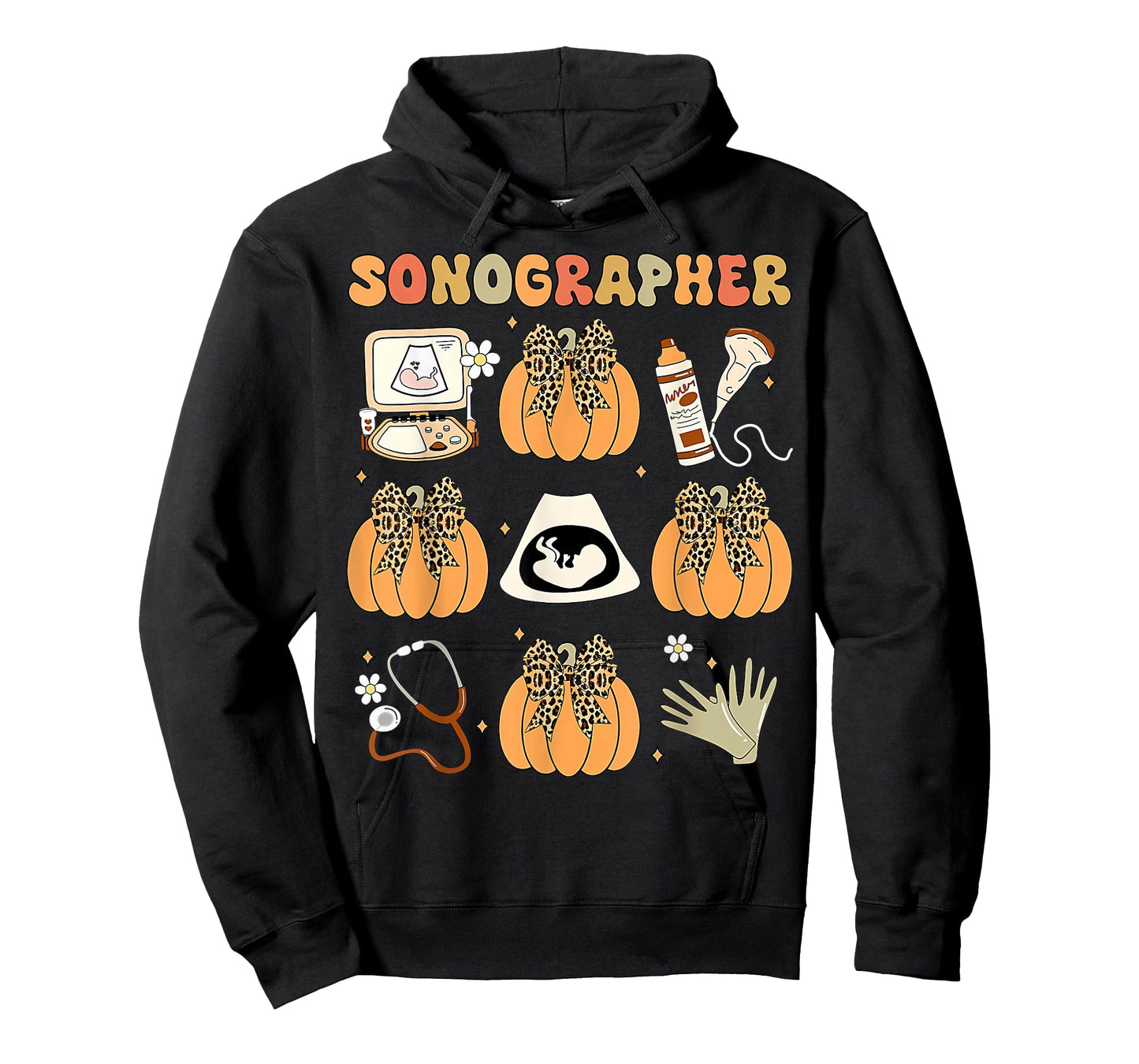Coquette Sonographer Fall Ultrasound Tech Nurse Thanksgiving T-Shirt