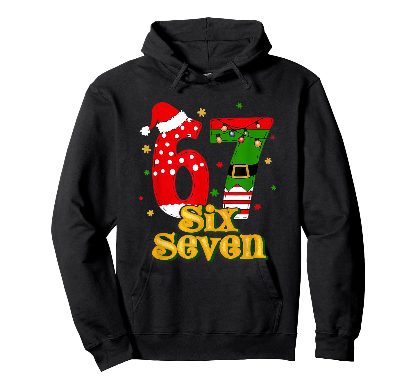 67 Mas Meme Candy Cane Six Seven Kids Men Women Christmas T-Shirt