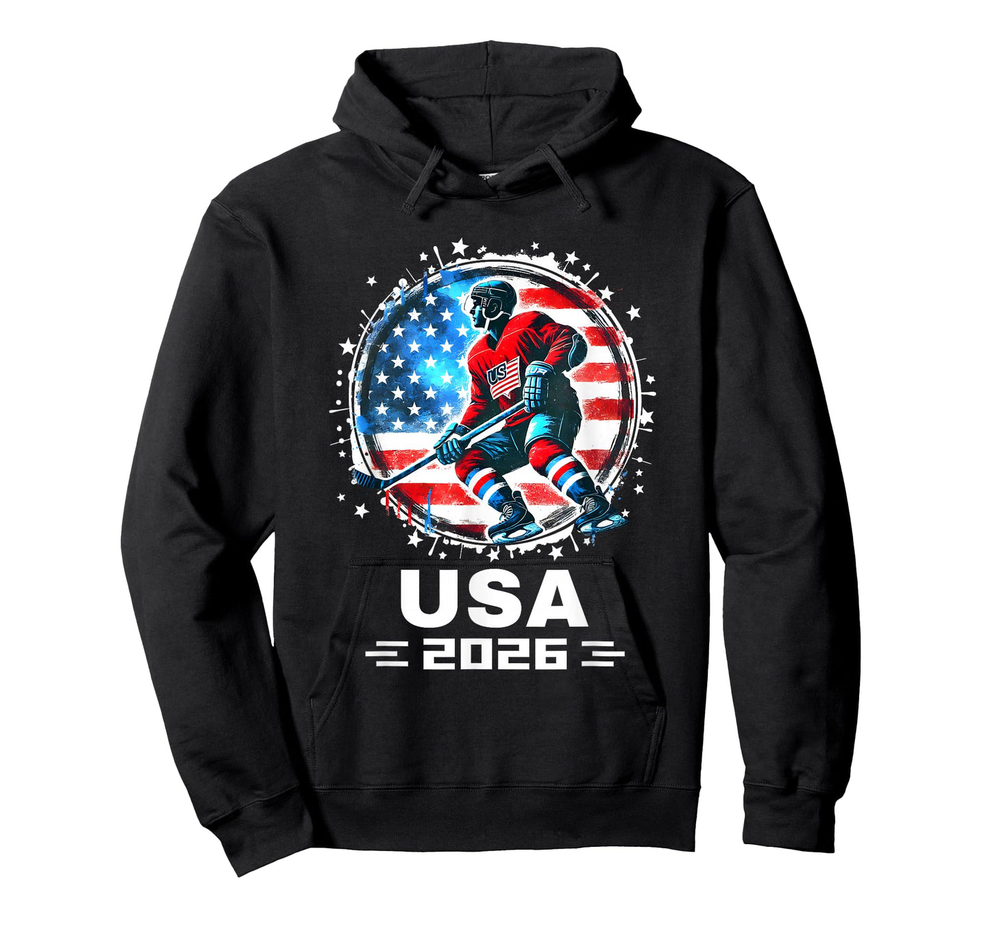 USA Team 2026 United States American Flag Hockey USA T-Shirt