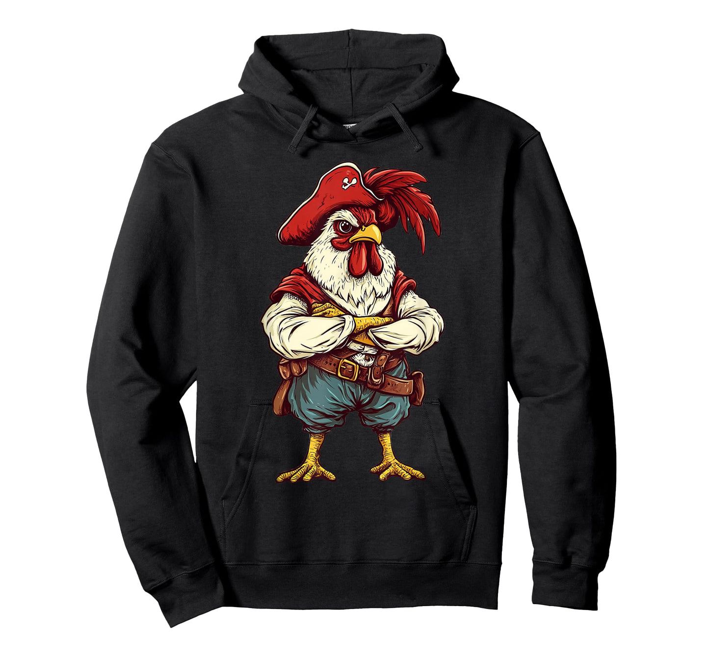 Chicken Dressed As A Pirate Funny Chicken Halloween T-Shirt