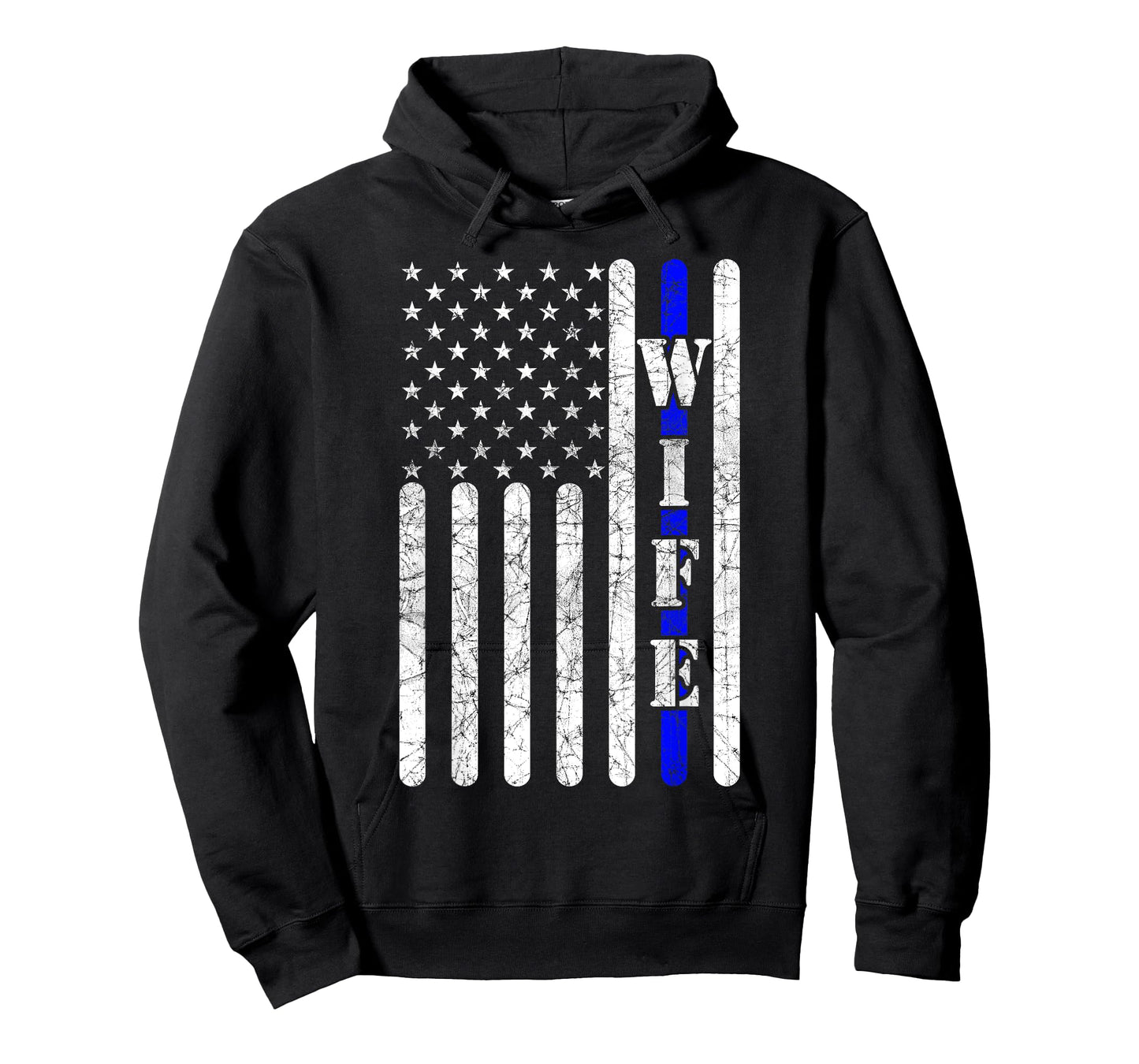 Thin Blue Line T Shirt Police Wife Vintage American Flag T-Shirt