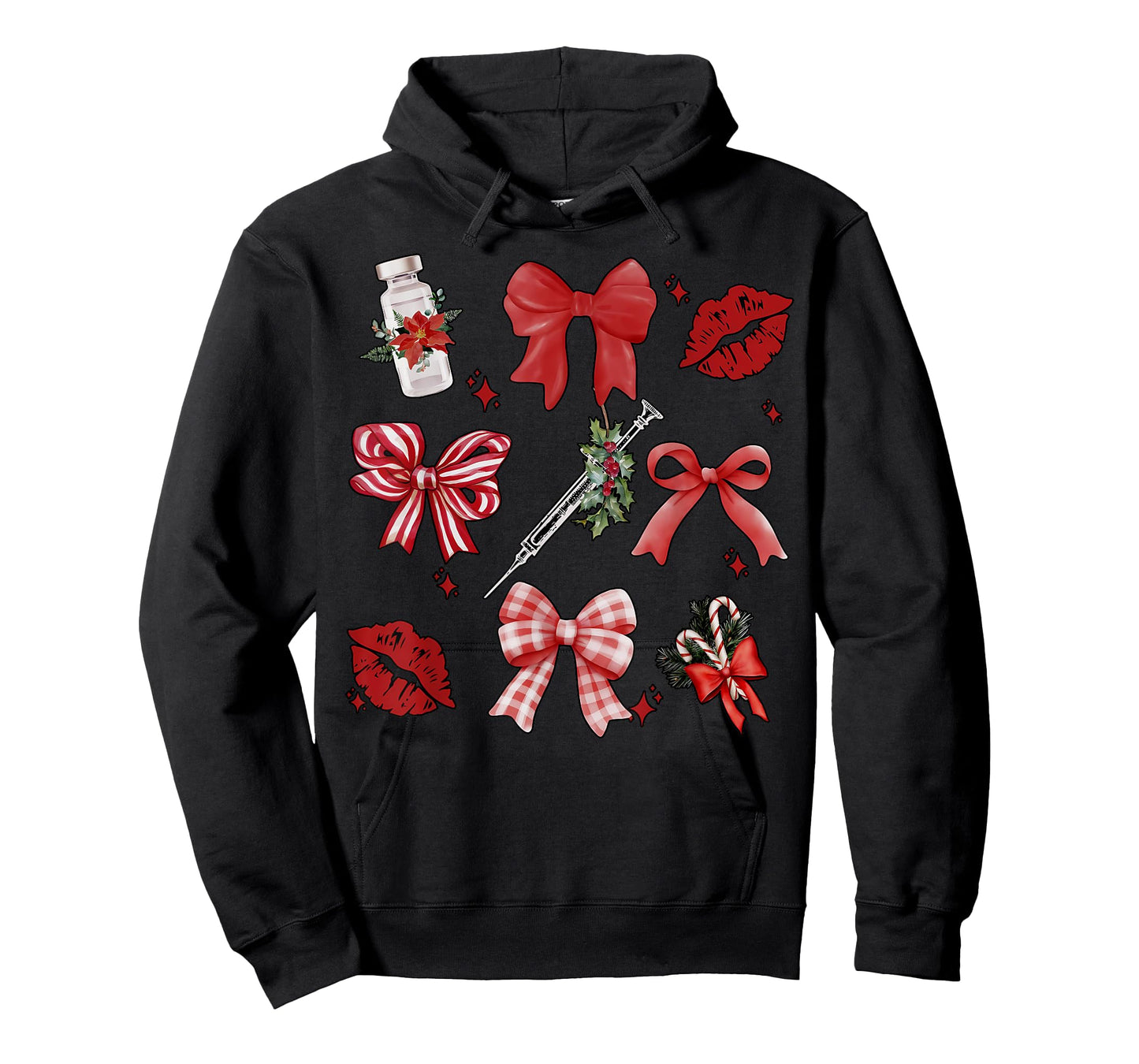 Christmas Aesthetic Nurse Injector Coquette Bow Botox Dealer T-Shirt