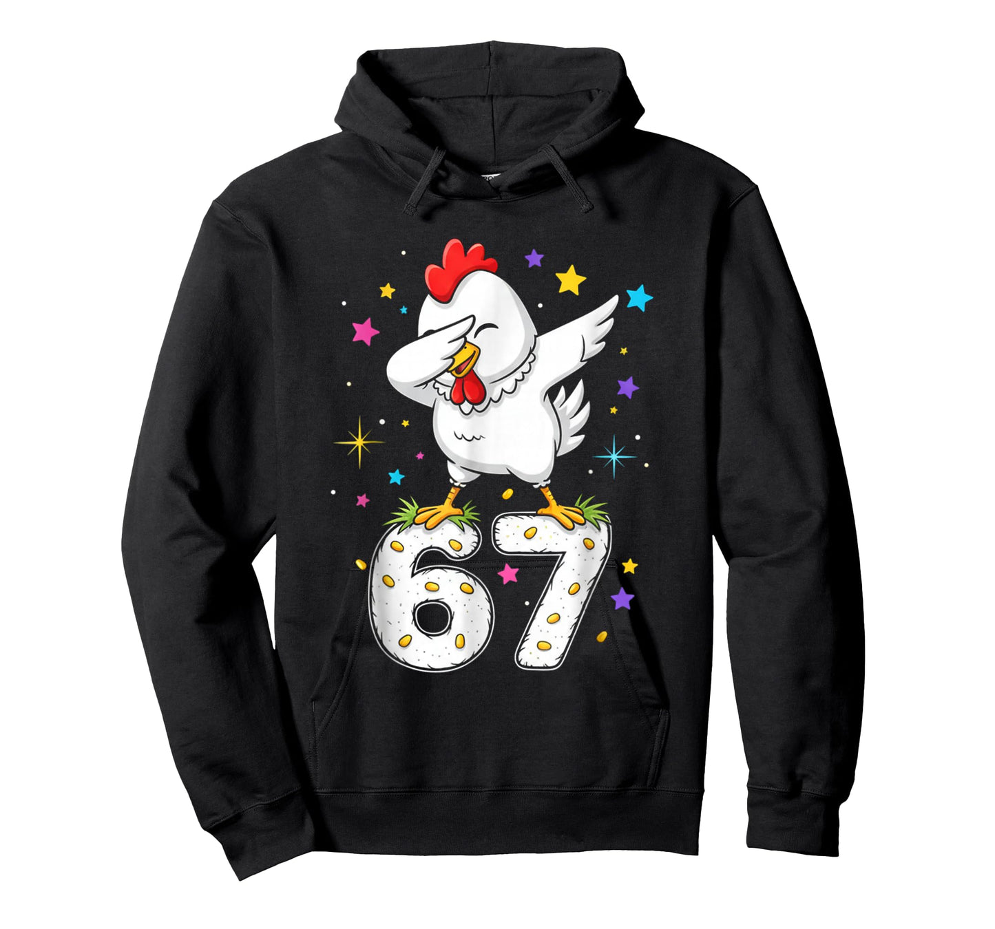 Dabbing Chicken 67 Funny Six Seven Gen Z Slang Meme Cute T-Shirt