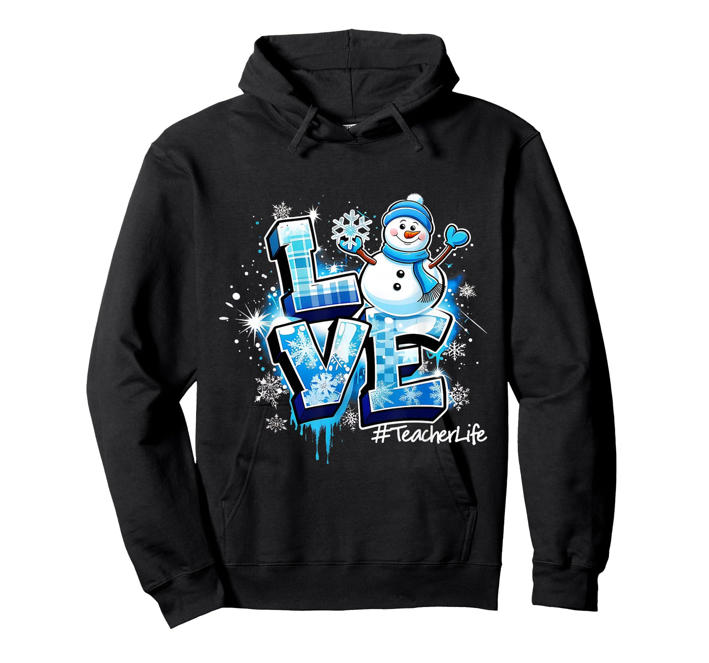 Love Snowman Teacher Life Winter Christmas T-Shirt