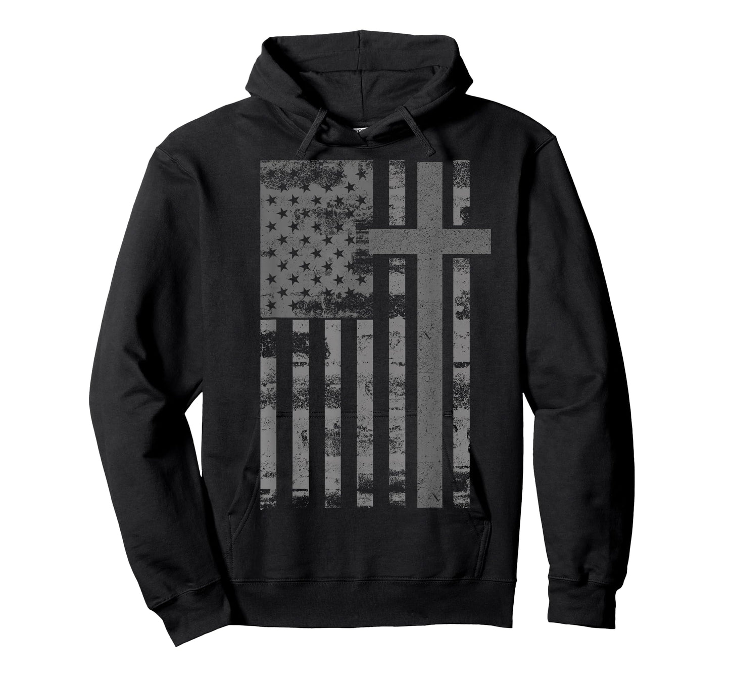 American USA Flag Christian Faith Cross Patriotic Grunge T-Shirt