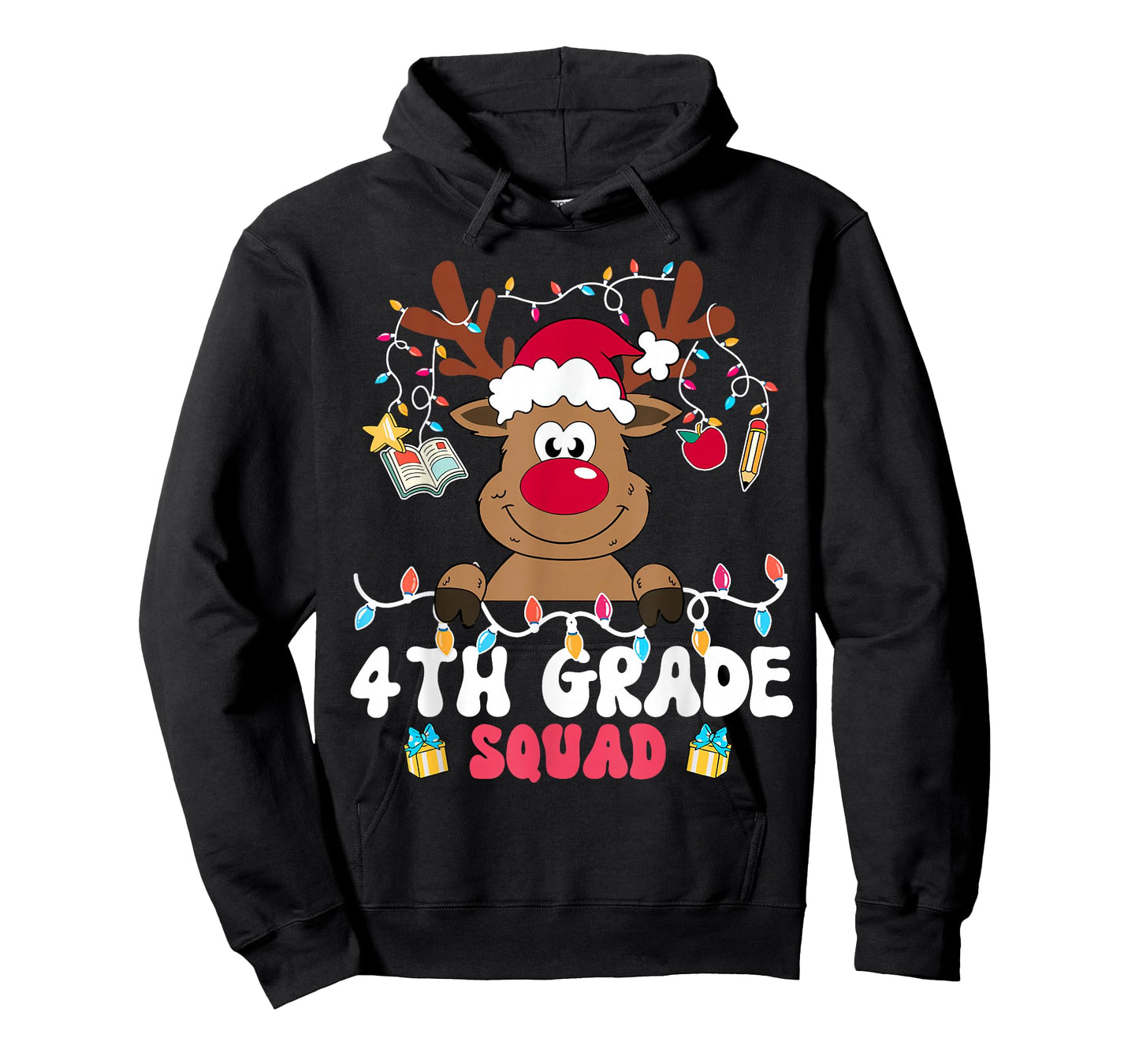 4th Grade Squad Reindeer Christmas Fourth Grade Teacher Xmas T-Shirt