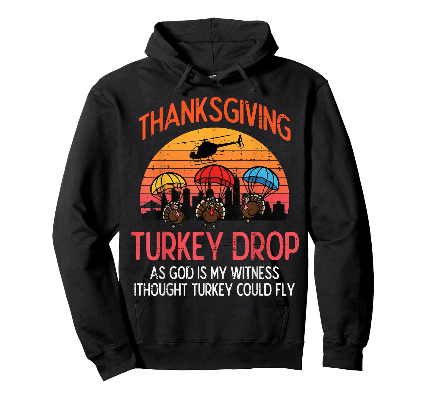 Thanksgiving Turkey Drop Retro Meme Fall Women Men Kids T-Shirt