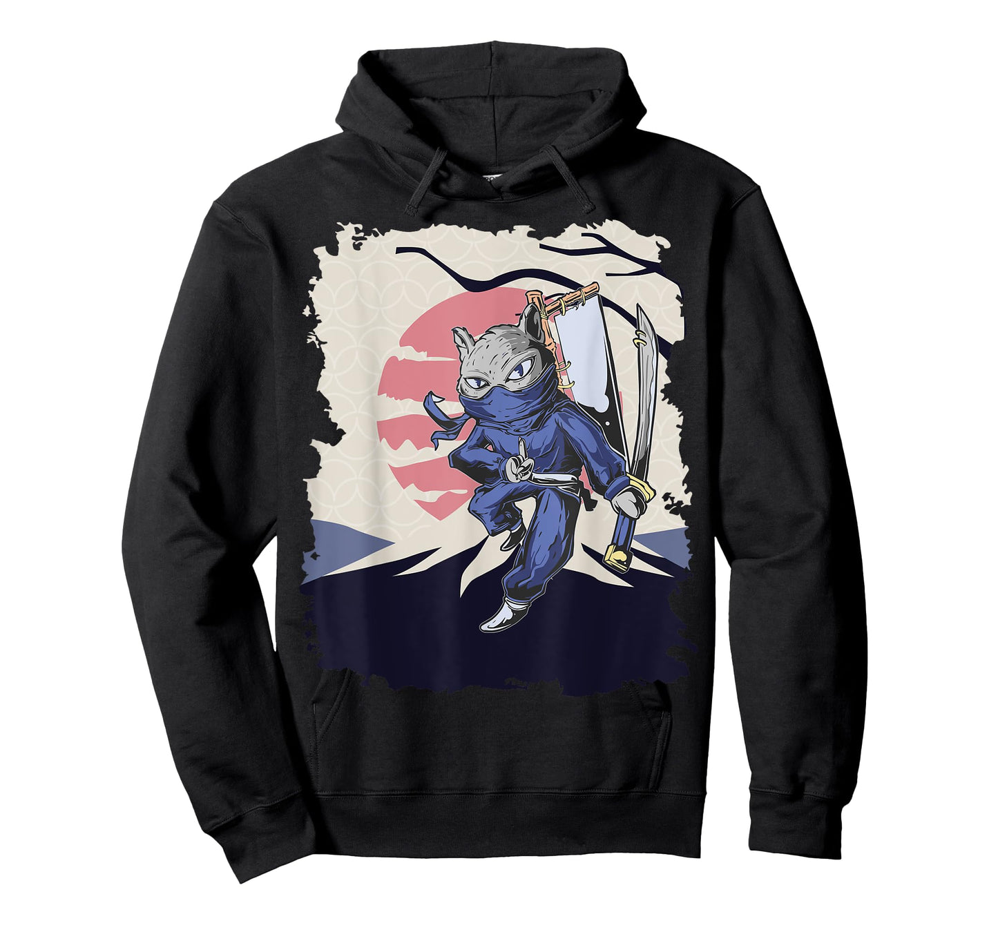 Japanese Ninja Art and Japan Samurai Cat T-Shirt