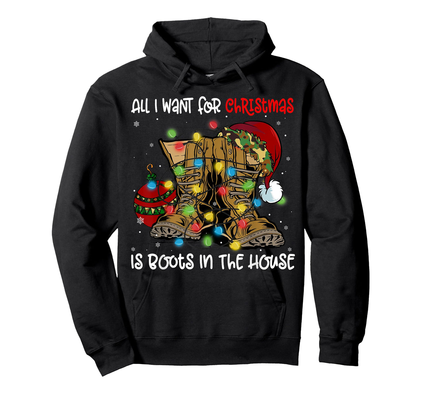 All I Want For Christmas Is Boots In The House Santa Hat T-Shirt