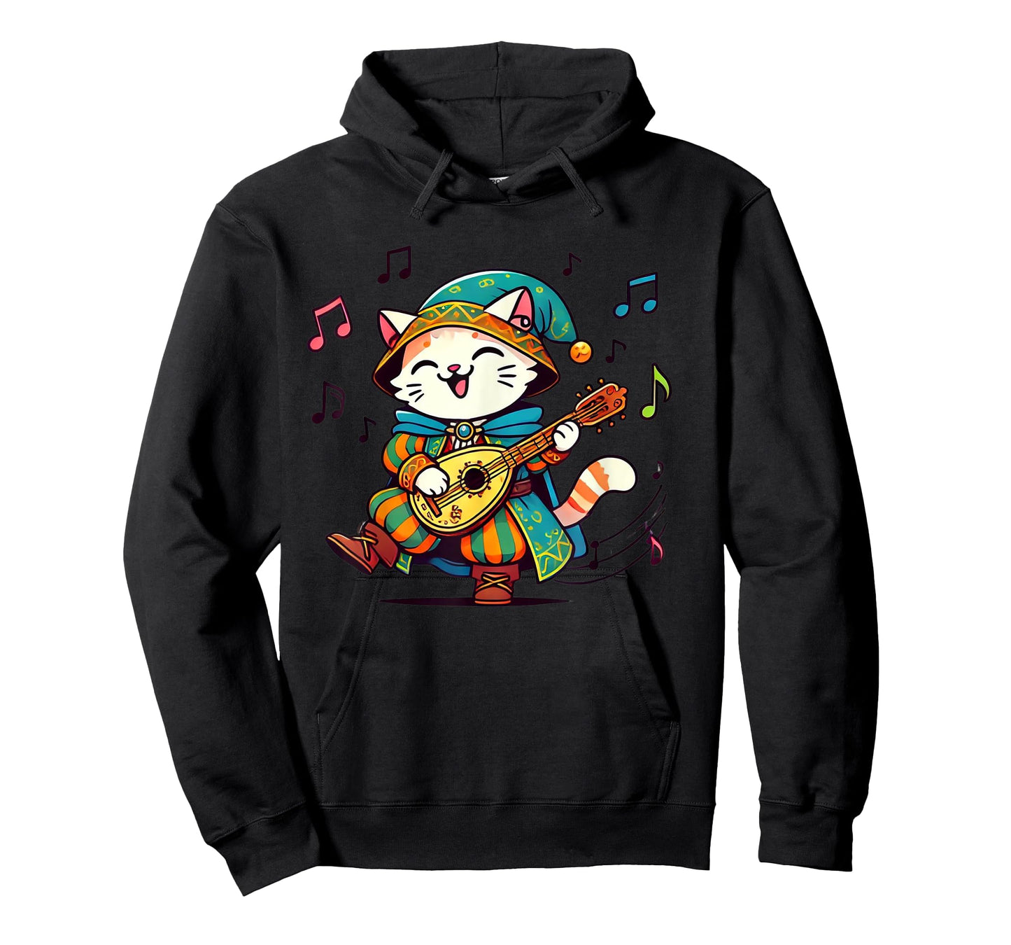 Medieval Bard Cat T-Shirt for Men Women