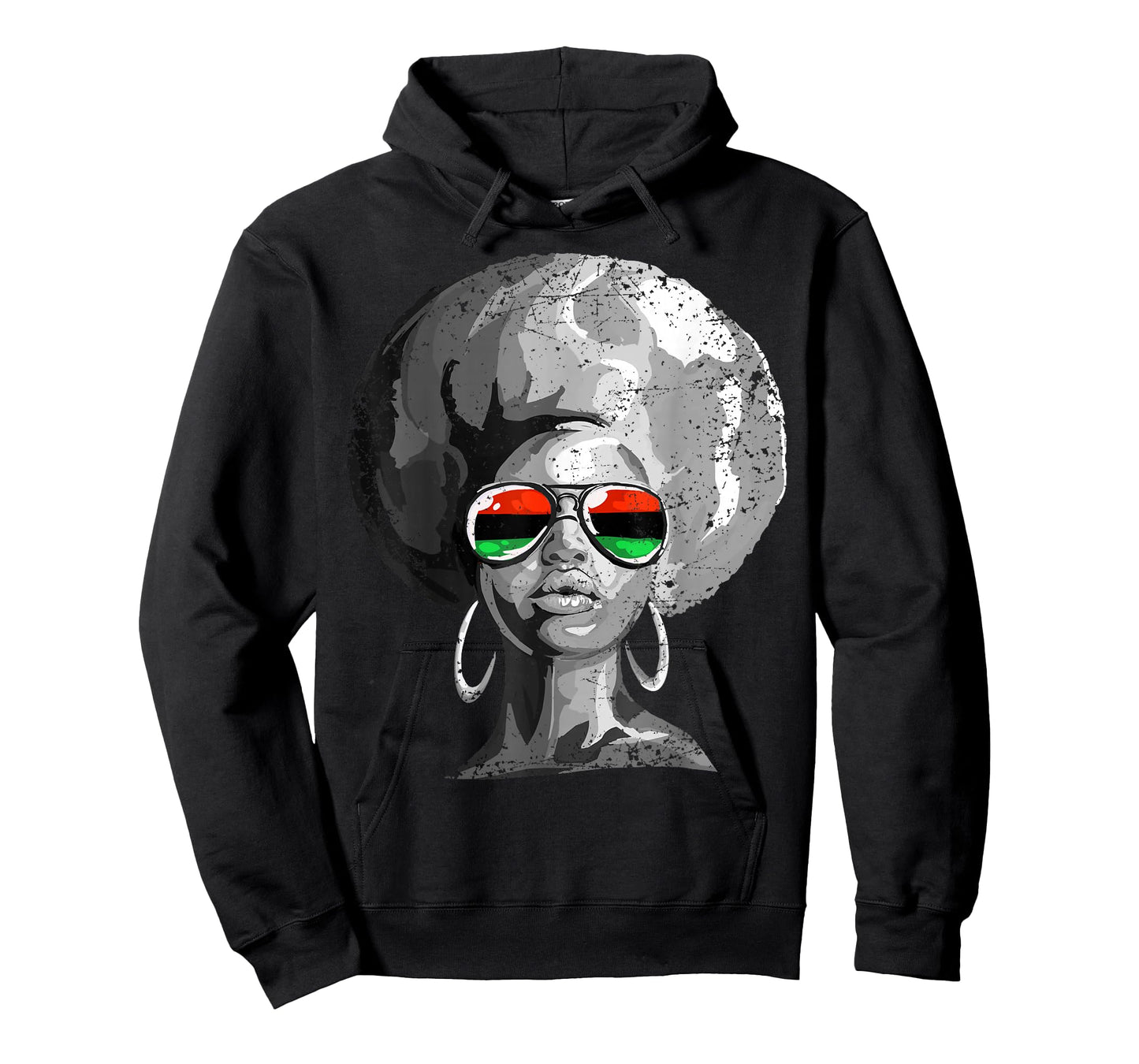 Black Queen Afro Woman Face T-Shirt