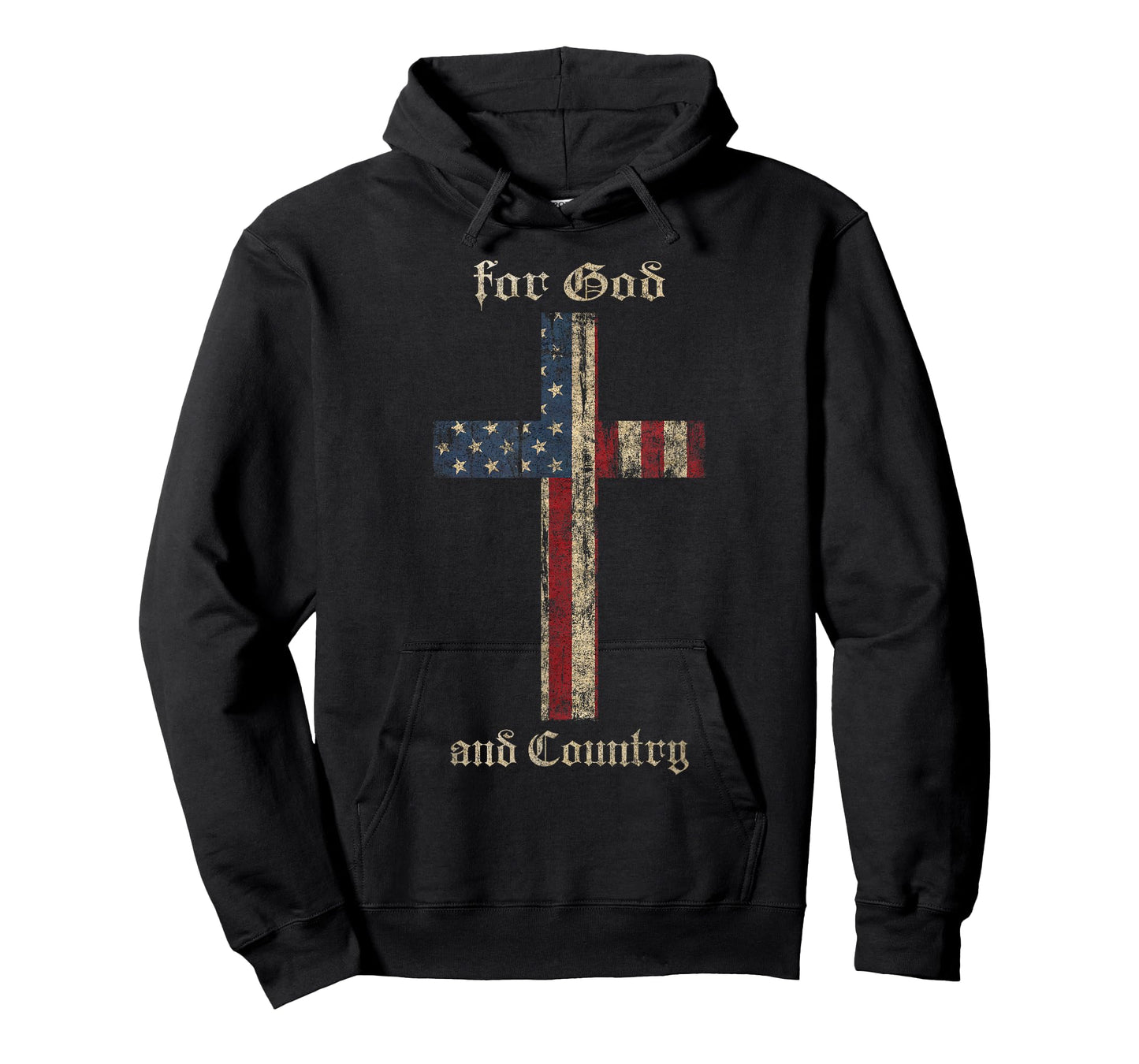 for God and Country Cross American Flag Faith US Patriotic T-Shirt