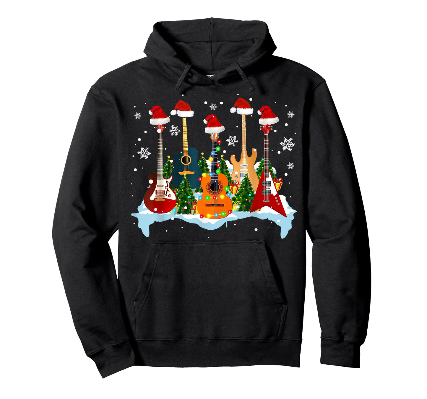 Christmas Guitar Tree Funny Guitarist Christmas T-Shirt