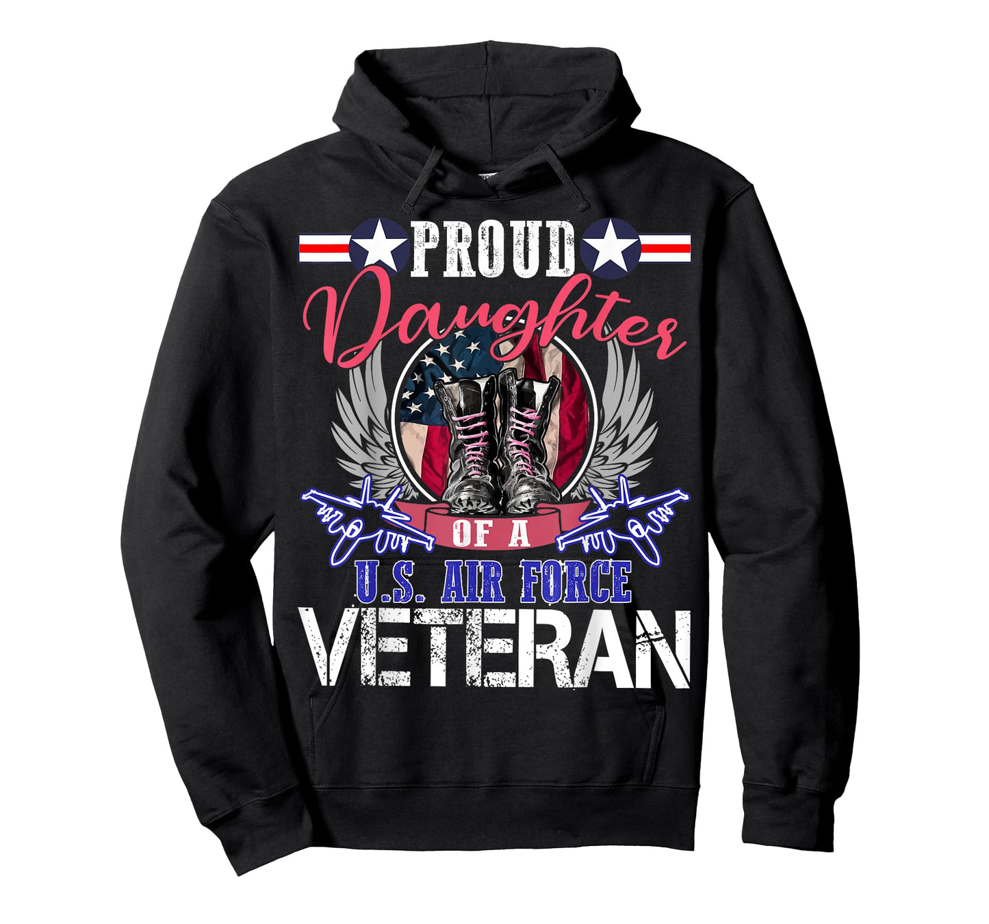 Vintage Proud Daughter Of A U.S. Air Force Veteran Gift T-Shirt