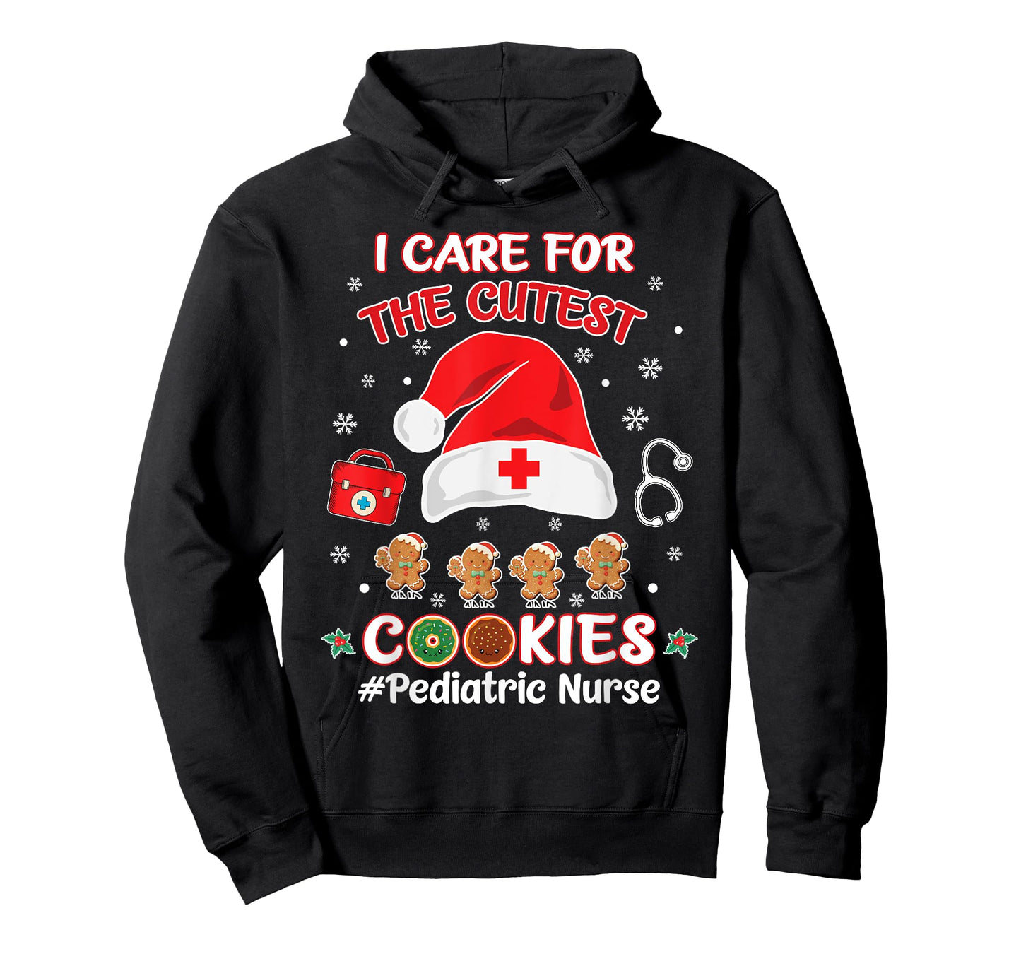 Christmas Pediatric Nurse I Care For The Cutest Cookies T-Shirt