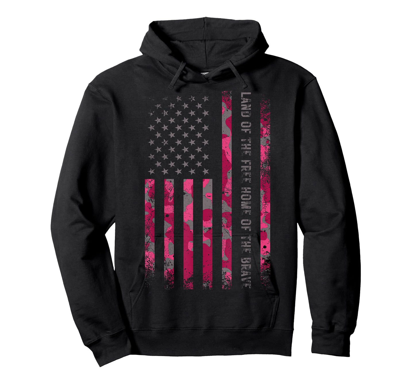 Pink Camo USA Flag Military Camouflage Distressed Grunge Tee T-Shirt