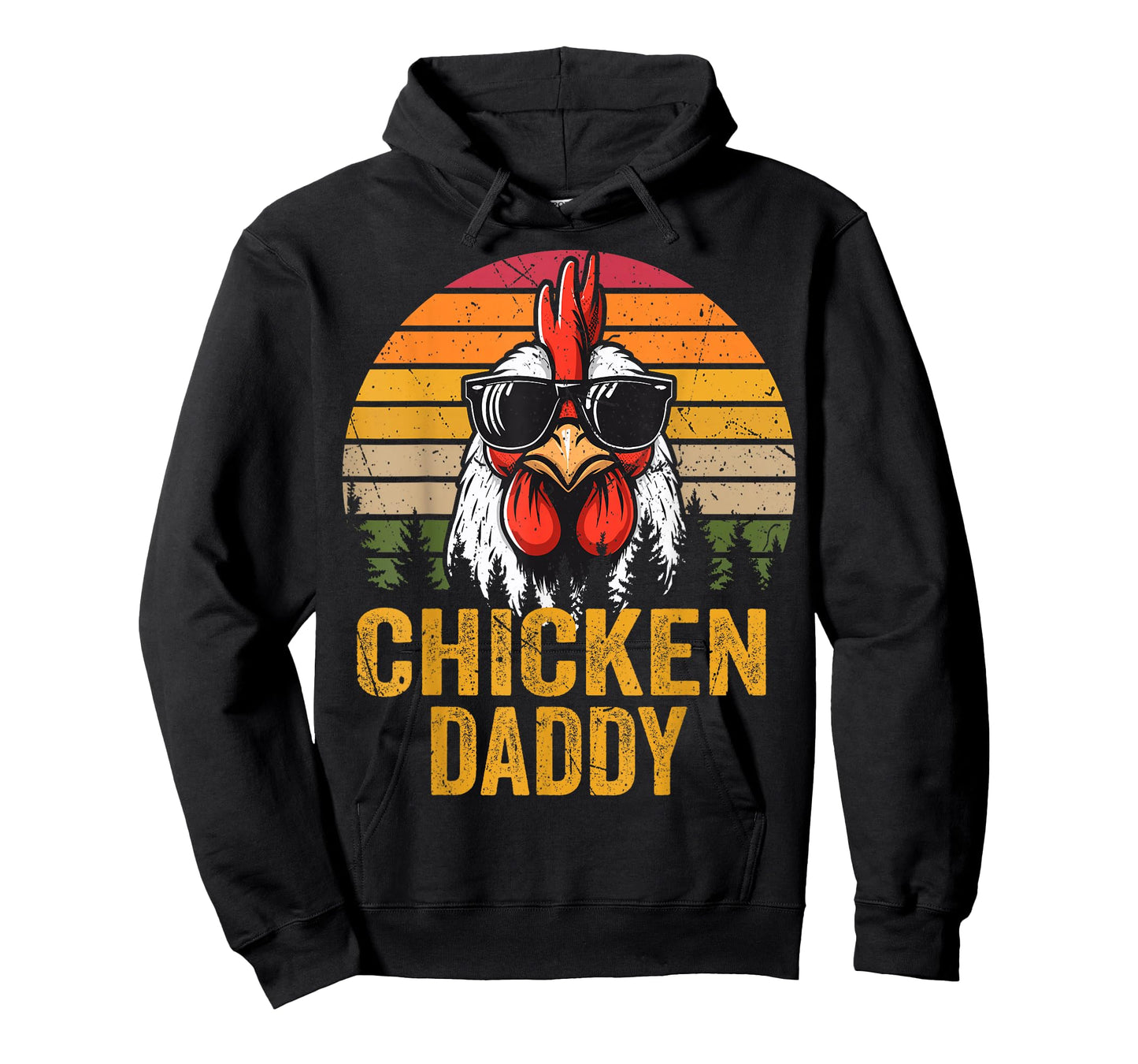 Chicken Daddy Vintage Rooster For Dad Farmer Fathers Day Men T-Shirt