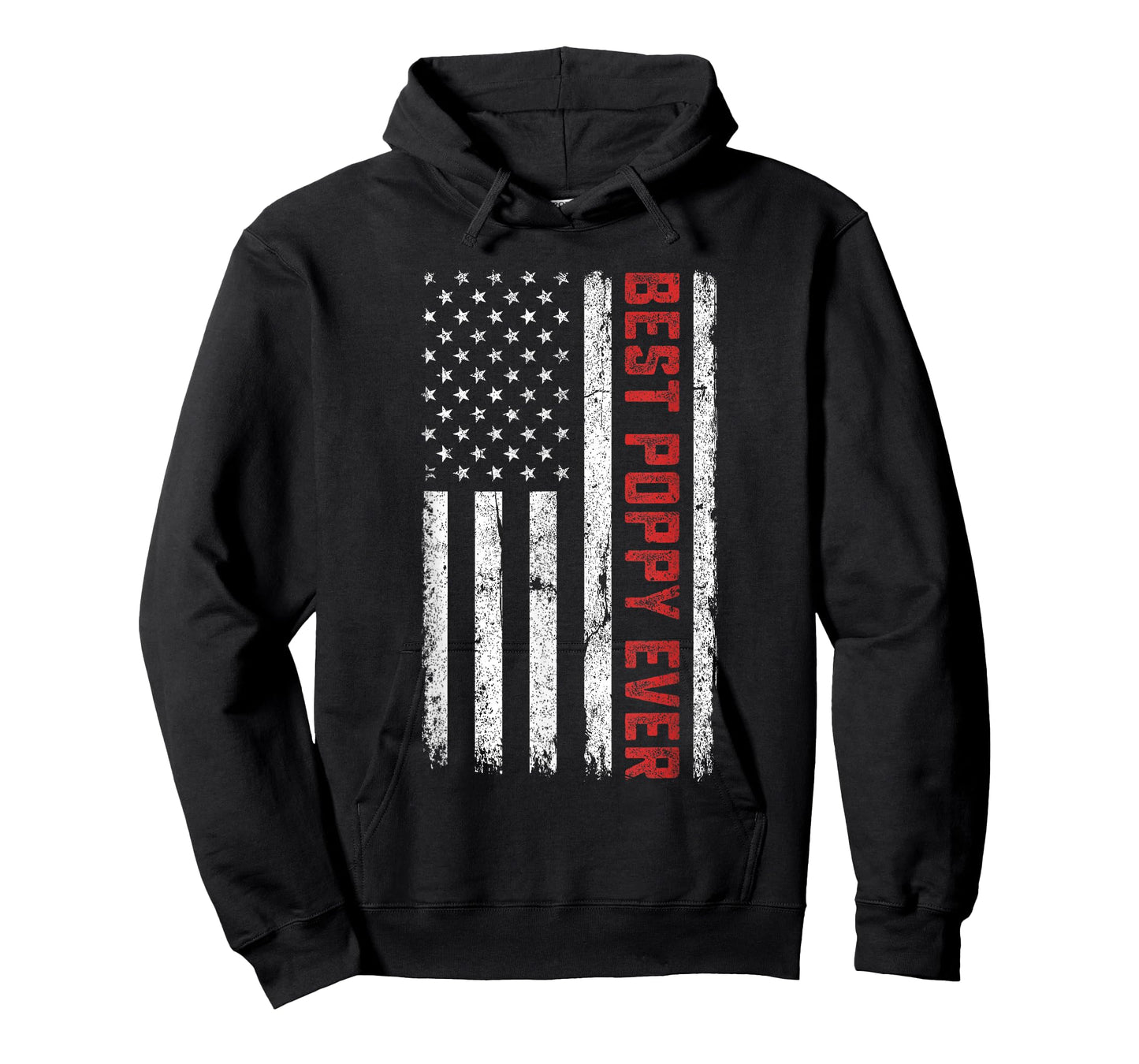 USA American Flag Best Poppy Ever Retro Fathers Day T-Shirt