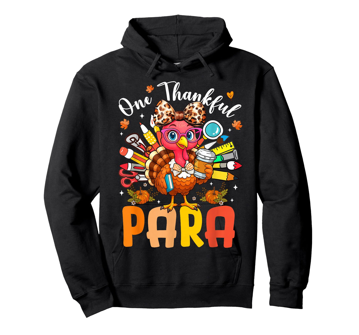 One Thankful Paraprofessional Thanksgiving Turkey Pencil T-Shirt
