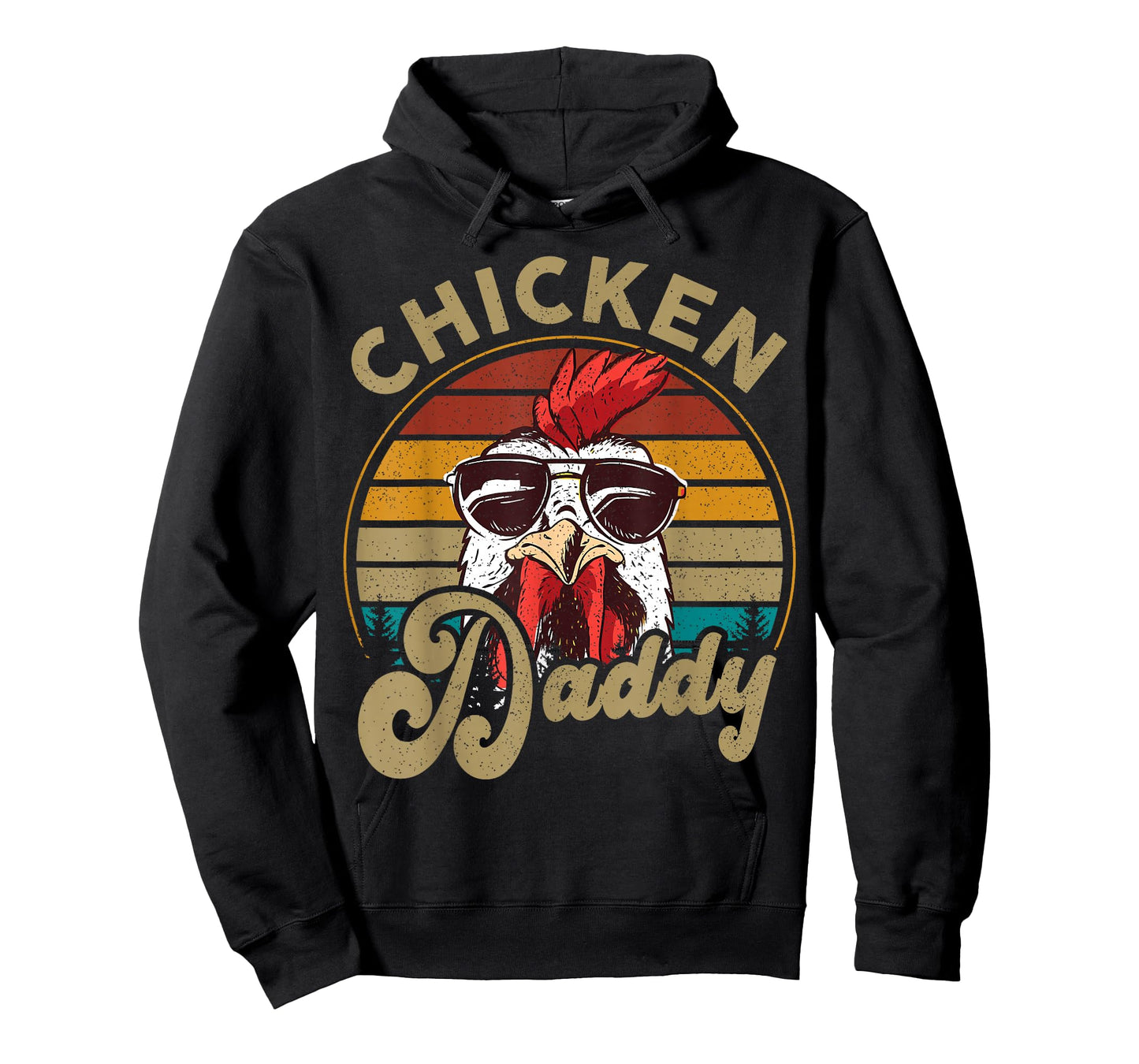 Chicken-Shirt Rooster Daddy Vintage Farmer Funny Dad Father T-Shirt