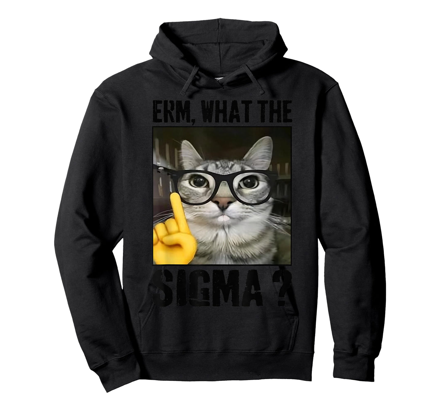 Erm, What the Sigma? Cat Meme Funny Cat Wearing Sunglasses T-Shirt
