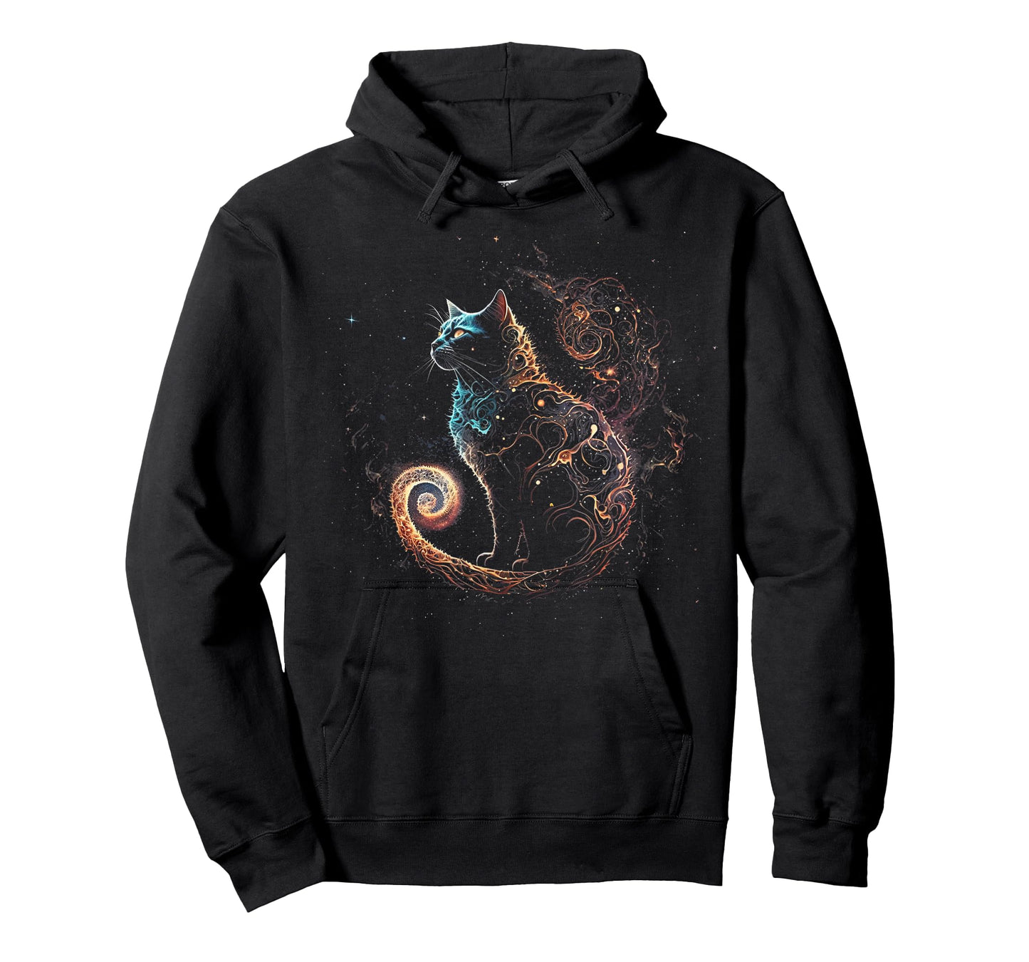Cat in The Galaxy and Space Kitten Cat Head T-Shirt