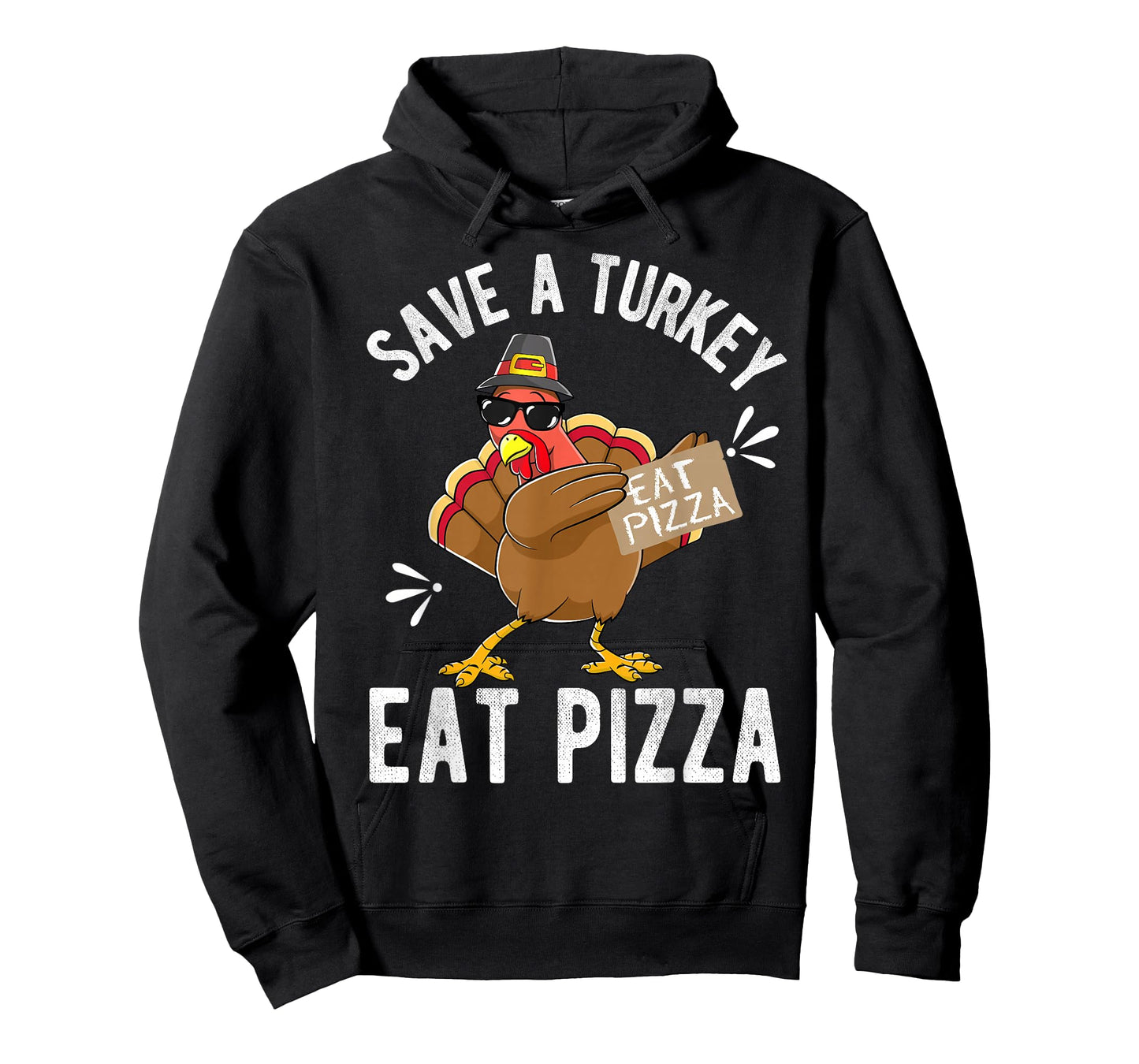 Save a Turkey Eat Pizza Thanksgiving Tee Kids Adult Vegan T-Shirt