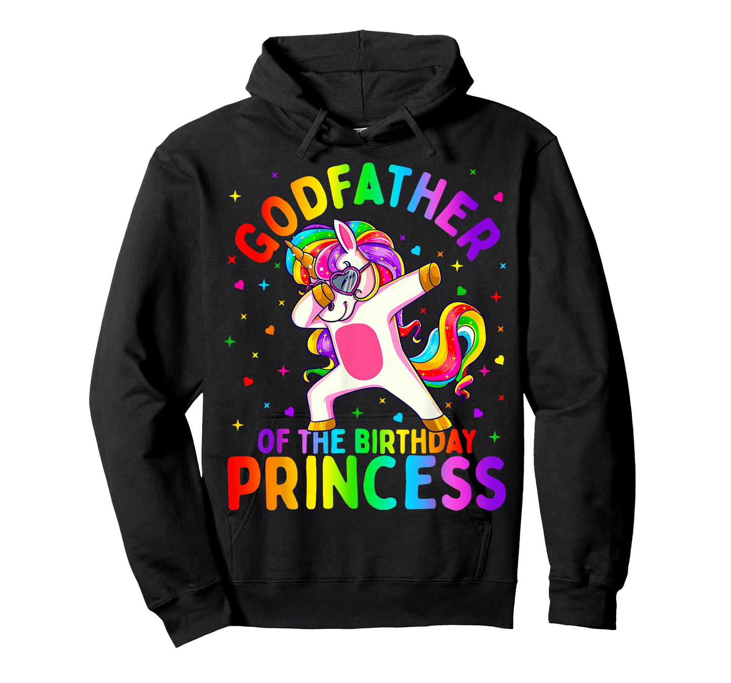 Godfather of the Birthday Princess Girl Dabbing Unicorn T-Shirt